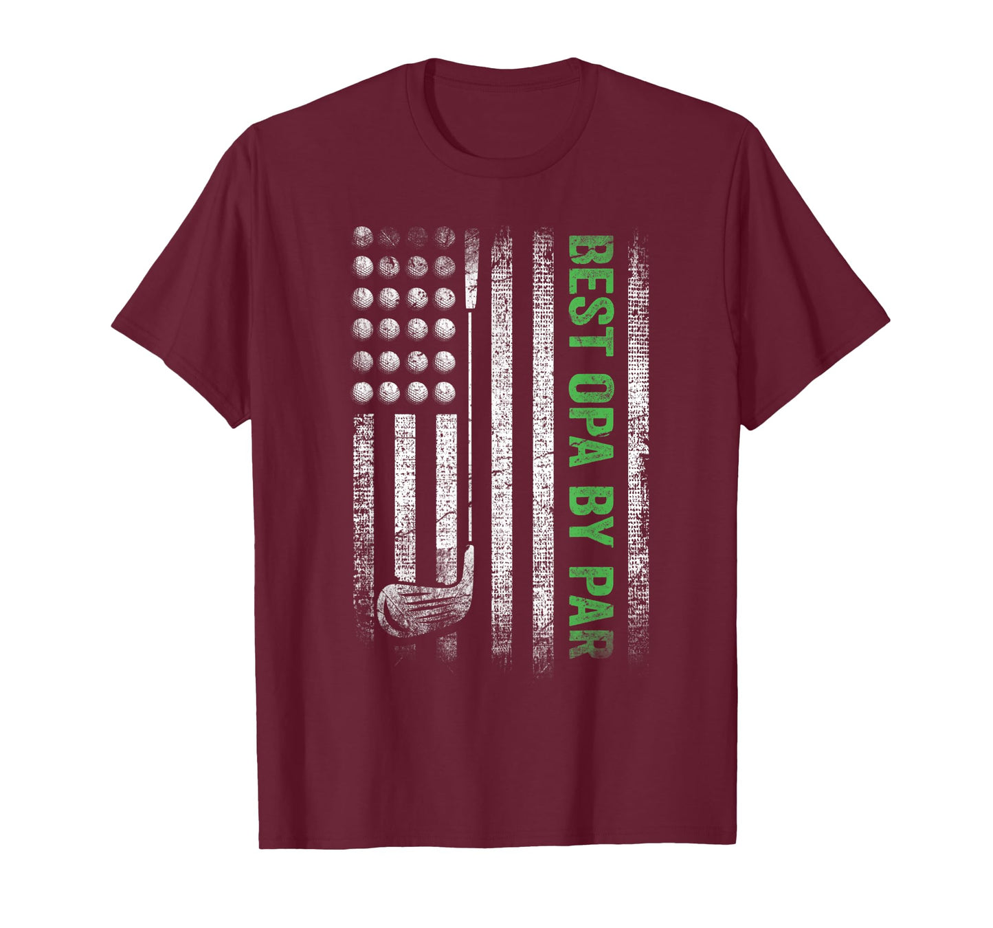 Mens Funny Best Opa By Par Father's Day Golf T-Shirt