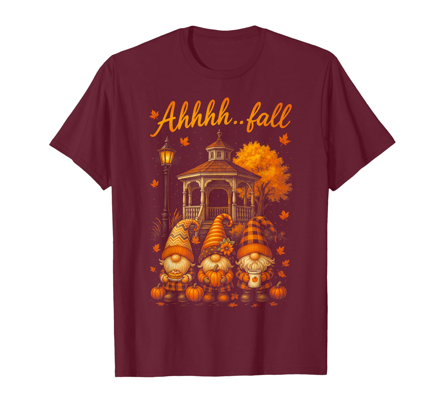 HUGvyn Ahhhh...Fall Season Pumpkin Gnome Autumn Thanksgiving T-Shirt