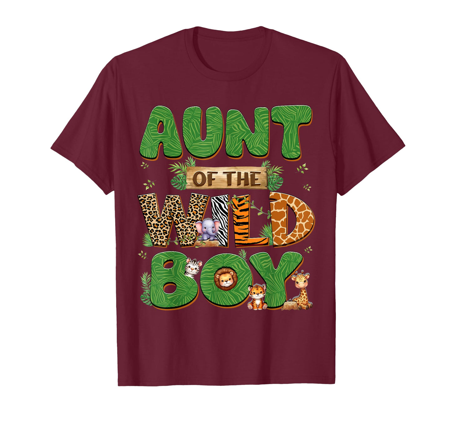Aunt Of The Birthday Boy Wild One Family Matching Party T-Shirt