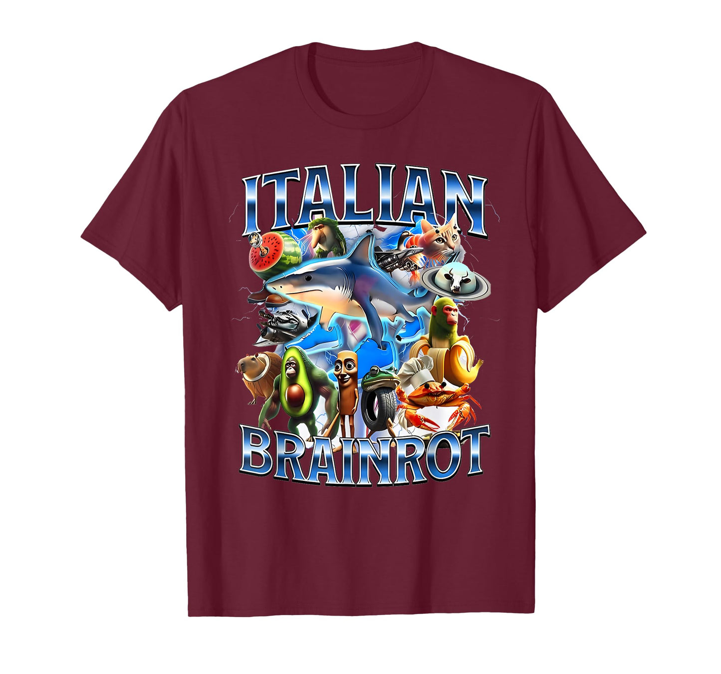 Tralalero Tralala Italian Brainrot Funny Shark Meme Kids T-Shirt