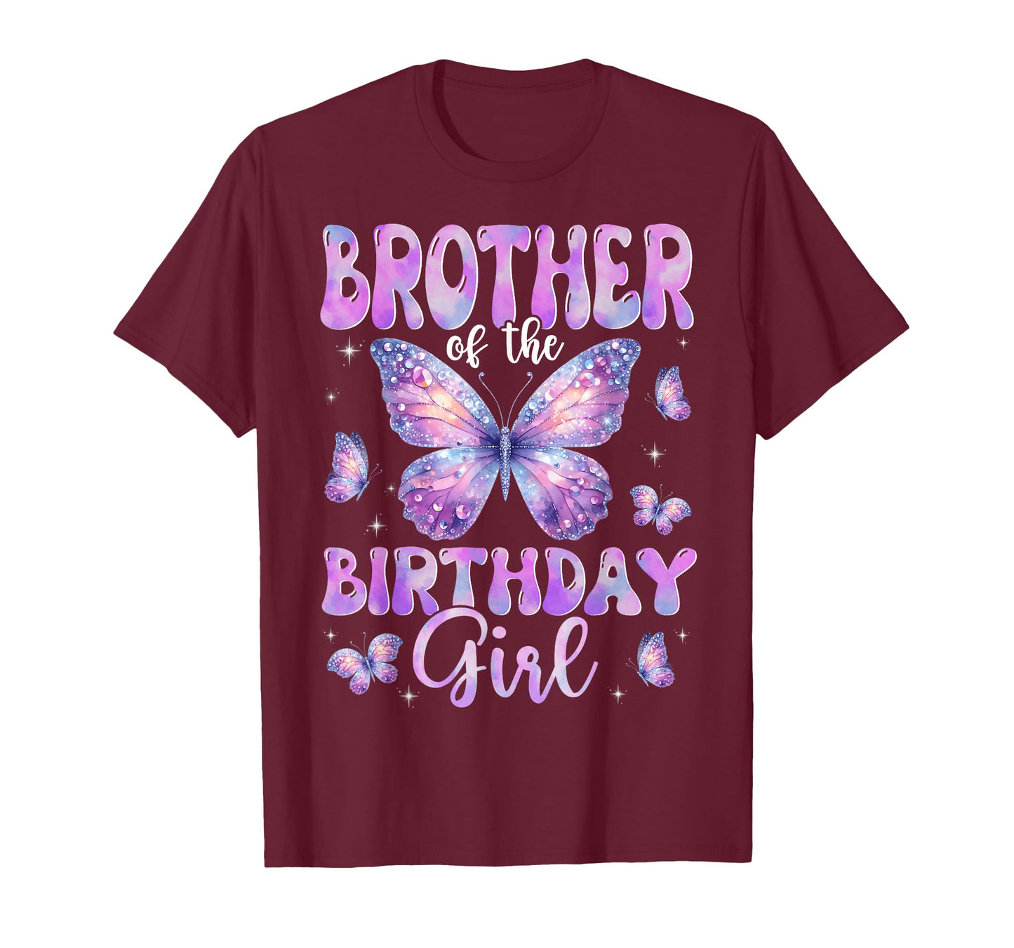 Brother Of The Birthday Girl Butterfly Family Matching T-Shirt