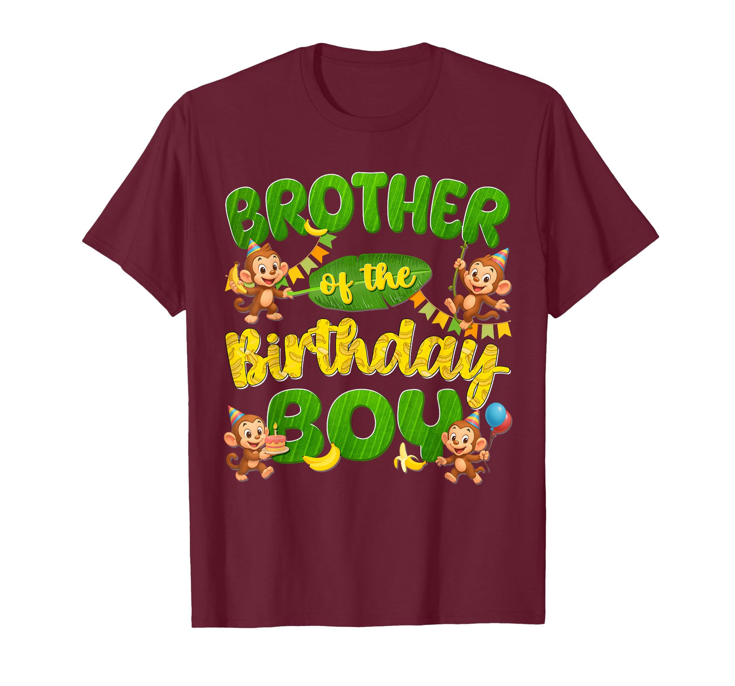 Brother Of The Birthday Boy Monkey Family Matching Party T-Shirt