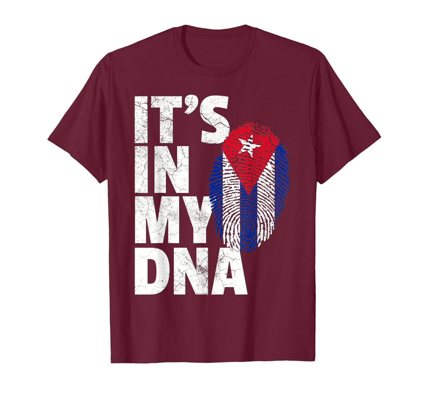 IT'S IN MY DNA Cuba Flag Cuban T Shirt Novelty Graphic Gift T-Shirt