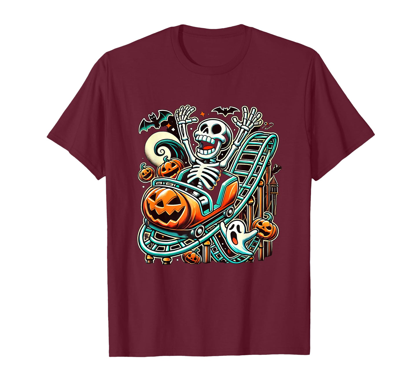 Halloween Skeleton Roller Coaster T-Shirt