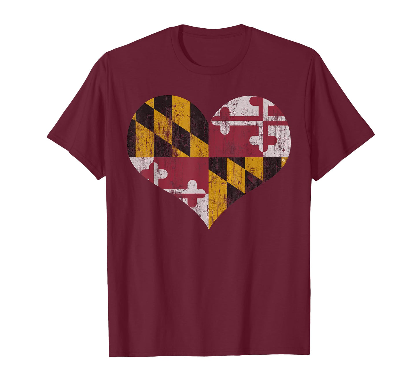 Maryland Vintage Heart Flag for Men and Women T-Shirt