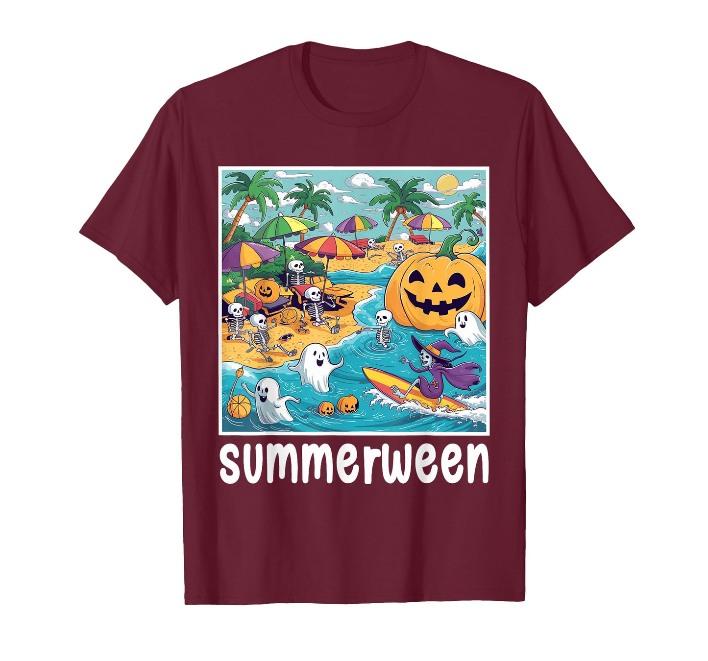 Halloween Summer Celebrate Summerween Vibes Men Women Girls Kids T-Shirt