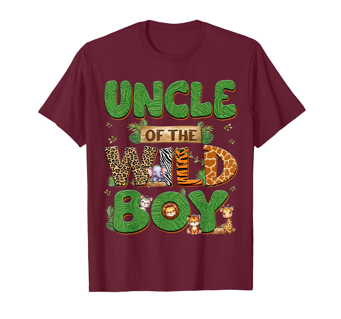 Uncle Of The Birthday Boy Wild One Family Matching Party T-Shirt