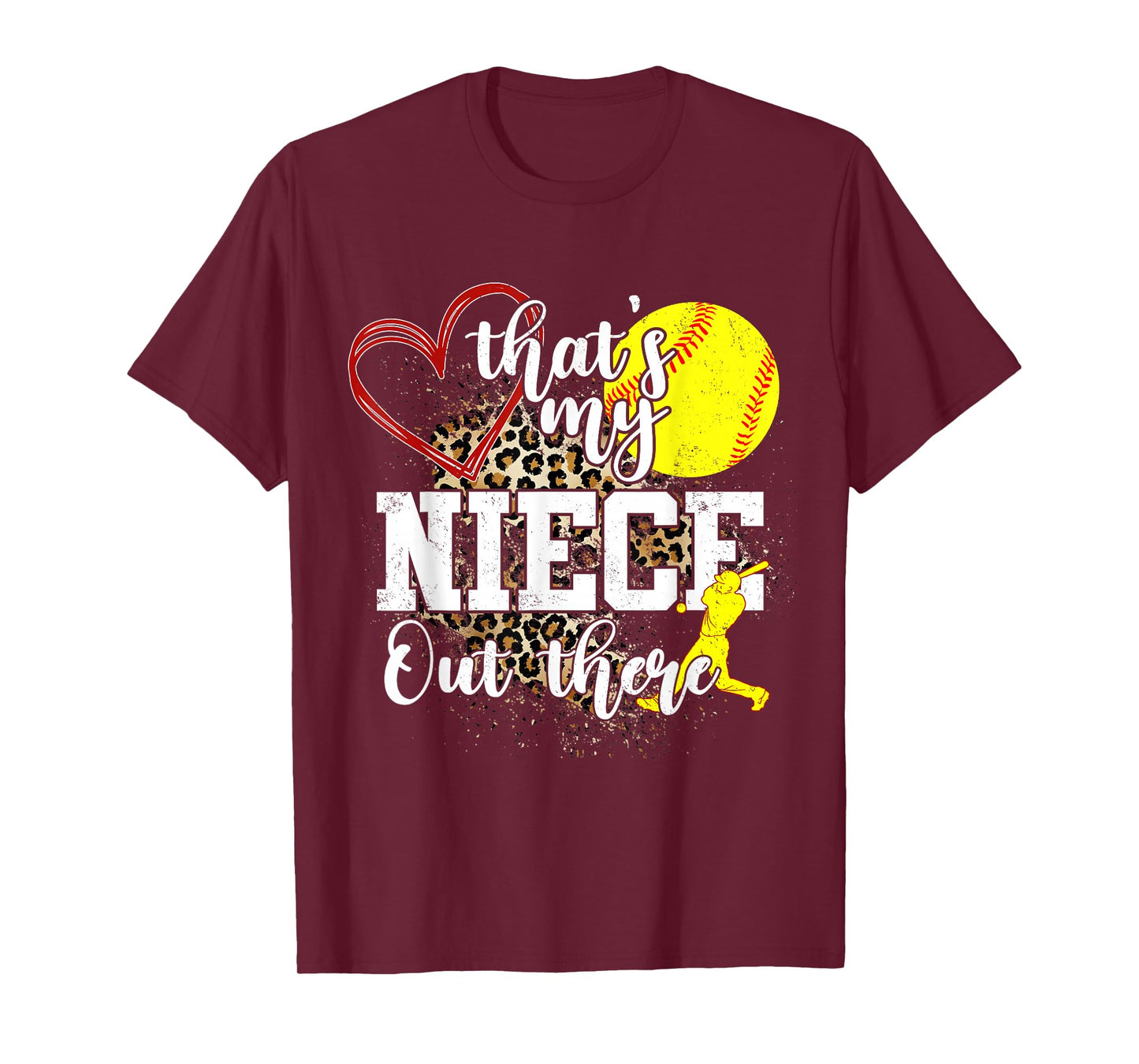 That's My Niece Out There Softball Auntie Uncle T-Shirt
