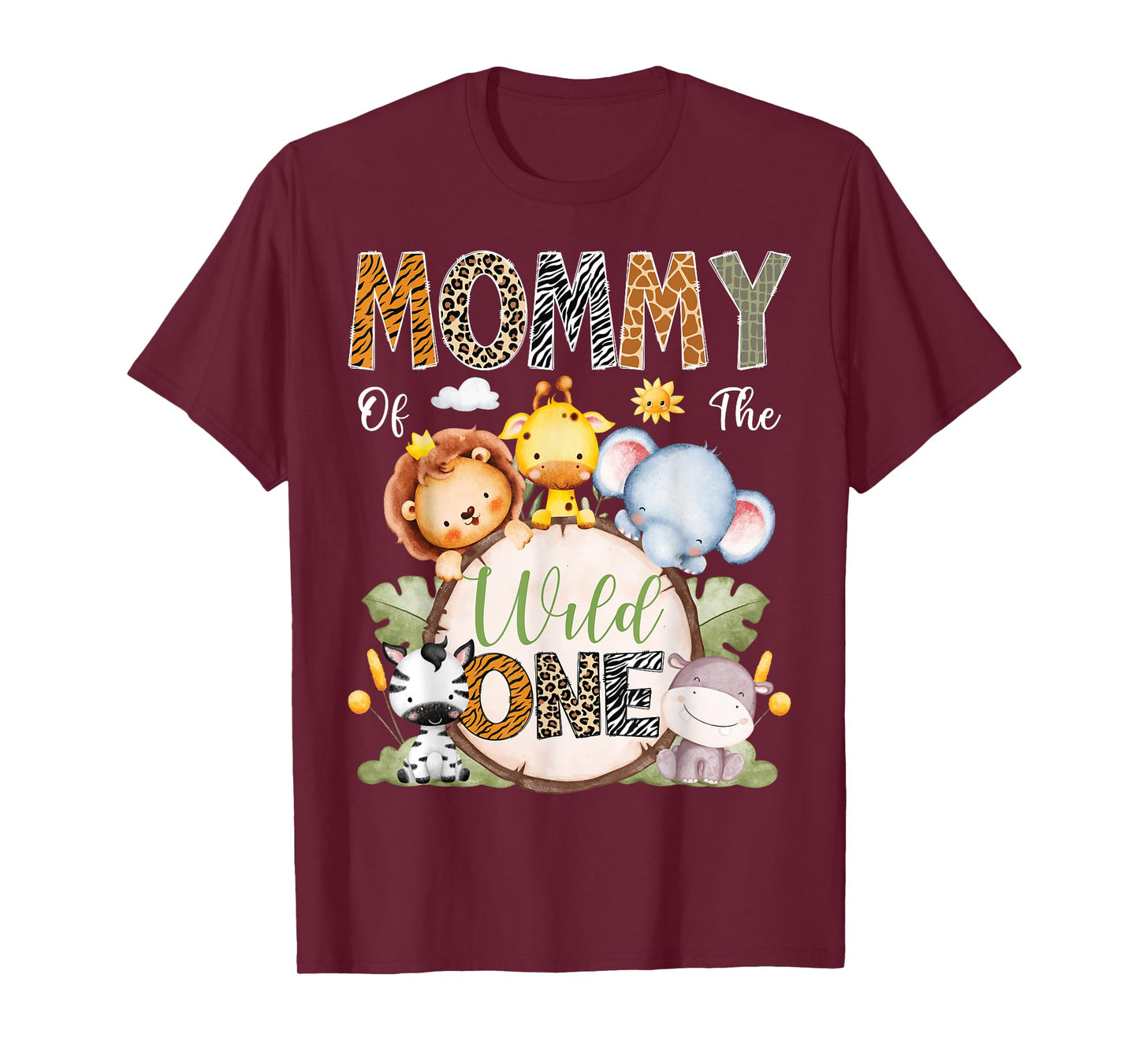 Mommy Of The Wild One 1St Birthday Boy Safari Jungle T-Shirt