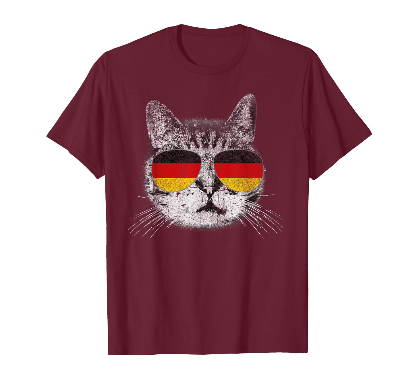 Germany German - Flag Cat Vintage Men Women Graphic Cool T-Shirt