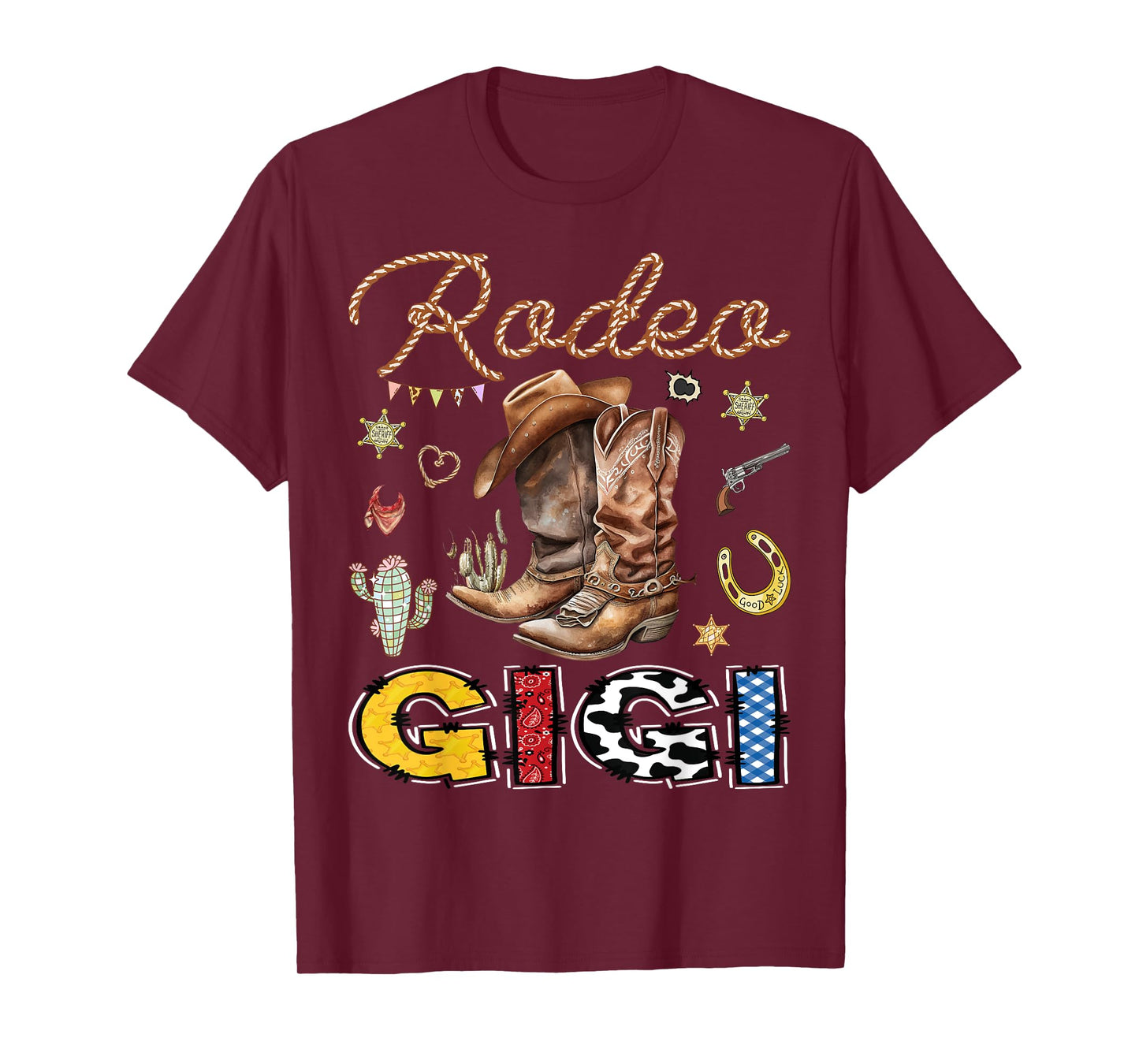 Rodeo Gigi Western Cowboy Birthday Matching Family T-Shirt