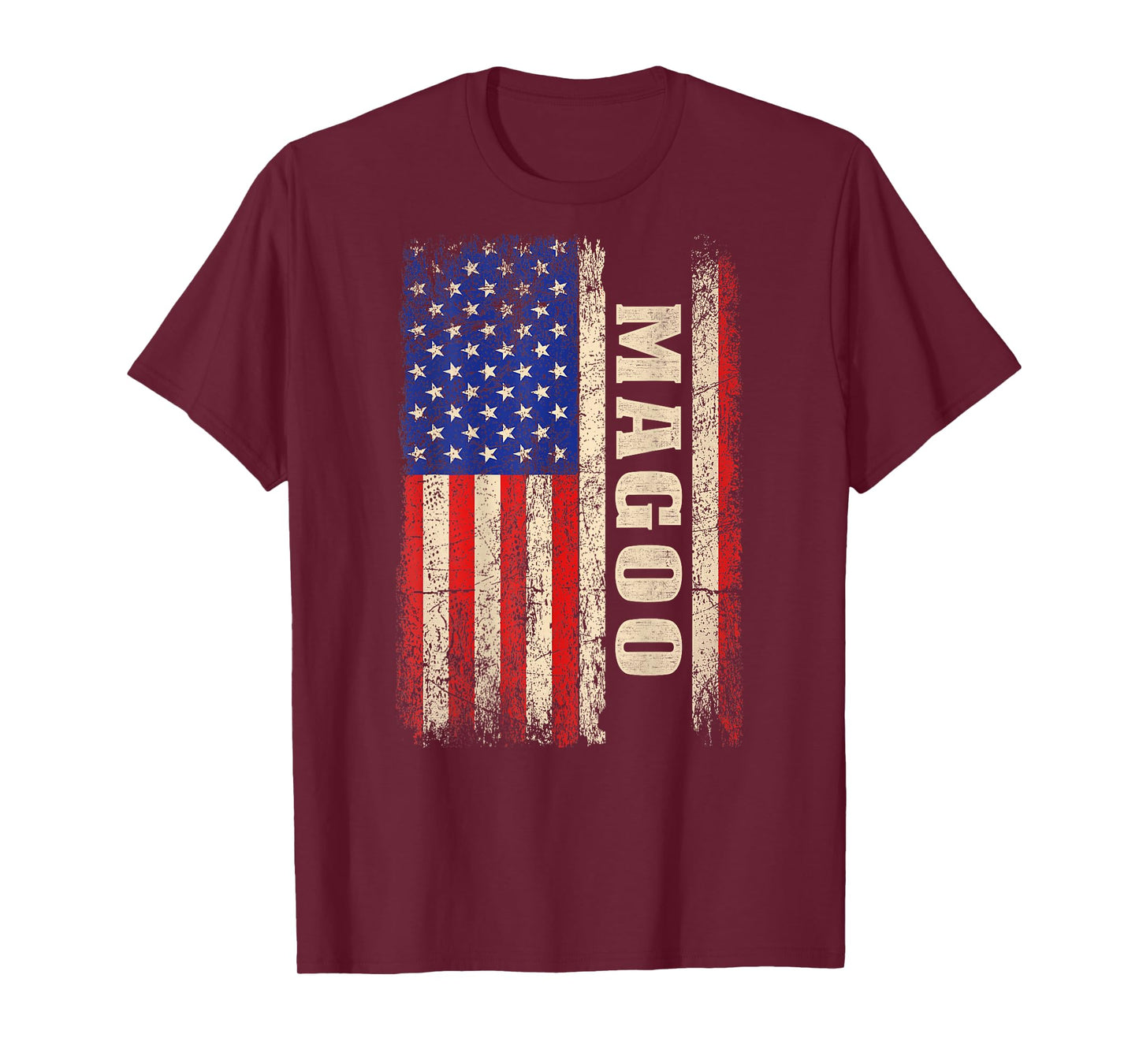 Magoo Last Name - Magoo Name American Flag (Back) T-Shirt