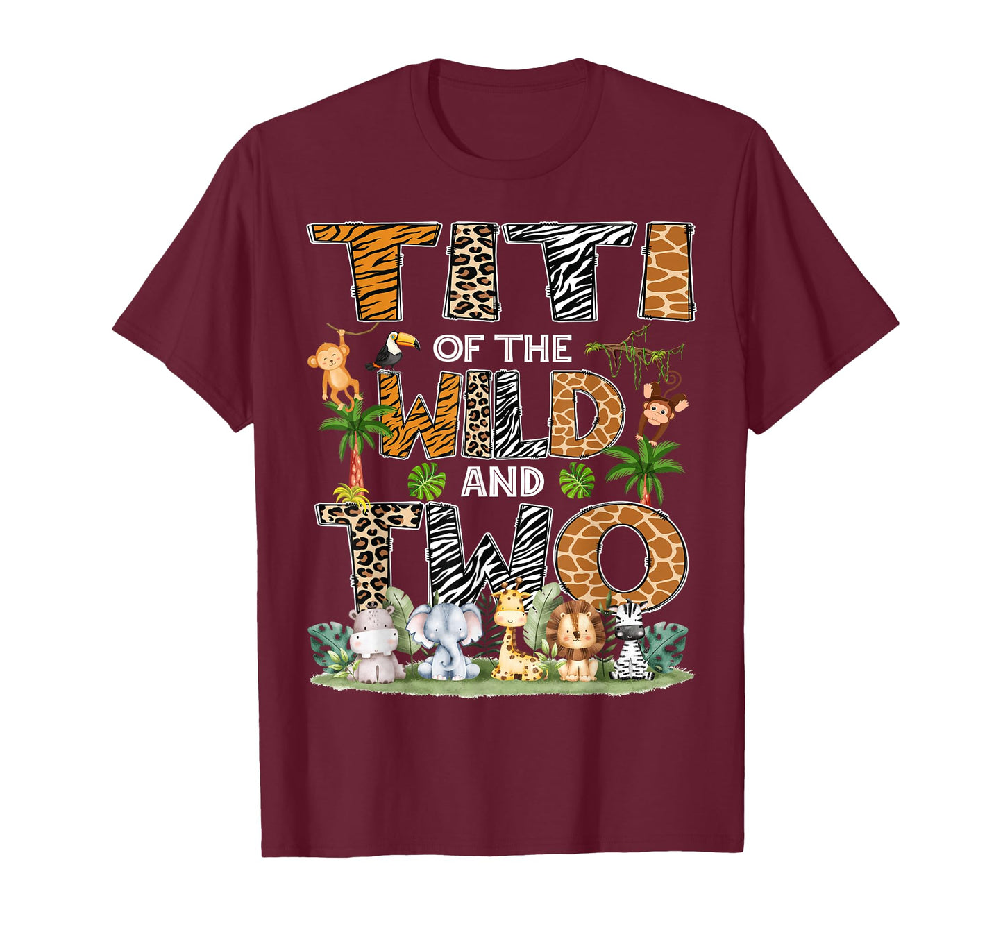 Titi Of The Wild And Two Zoo Safari Jungle Birthday T-Shirt
