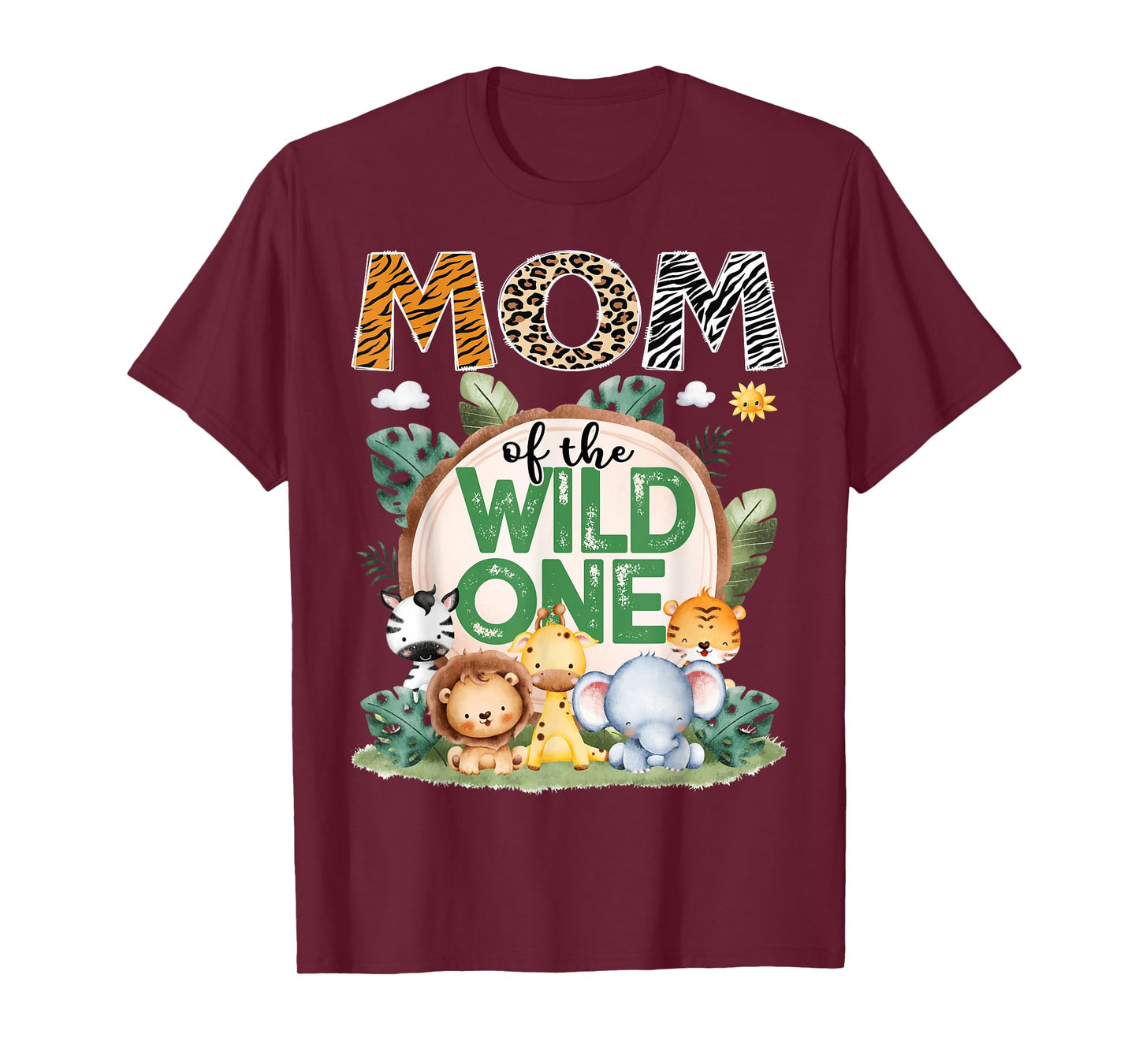 Mom Of The Wild One Safari Jungle 1St Birthday Party T-Shirt