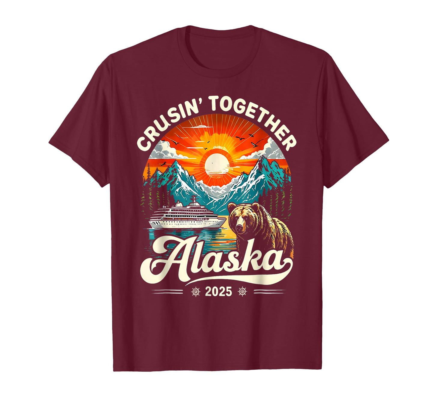 Cruisin Together Alaska 2025 Cruise Family Trip T-Shirt