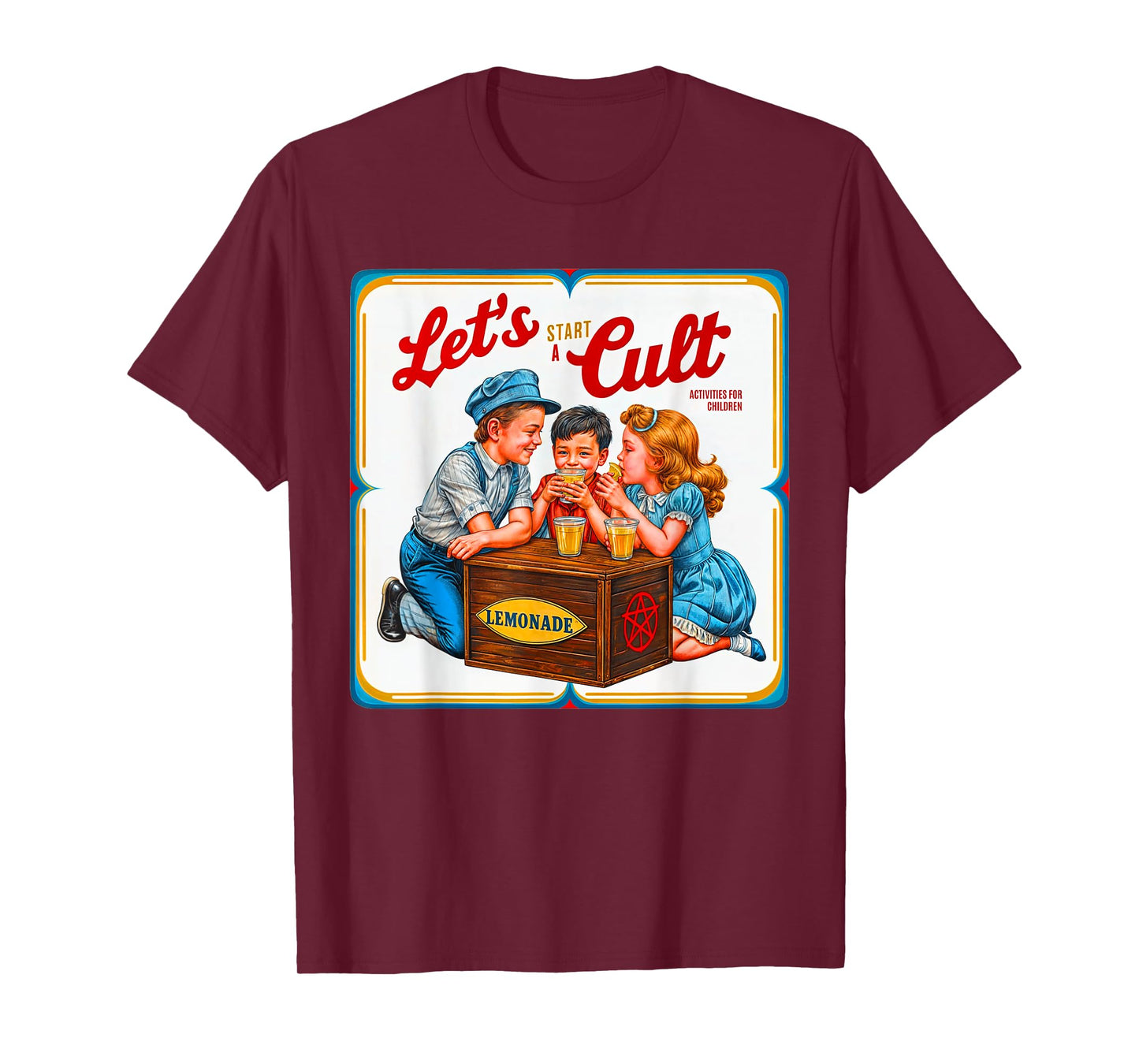 Let's Start A Cult Ironic Funny Vintage Horror T-Shirt