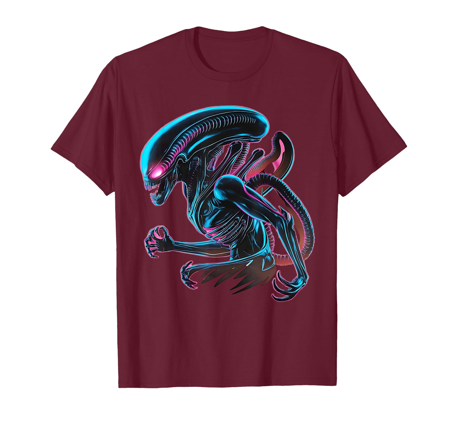 Illustrated poster with Alien Xenomorph Alien 45th Anniversa T-Shirt