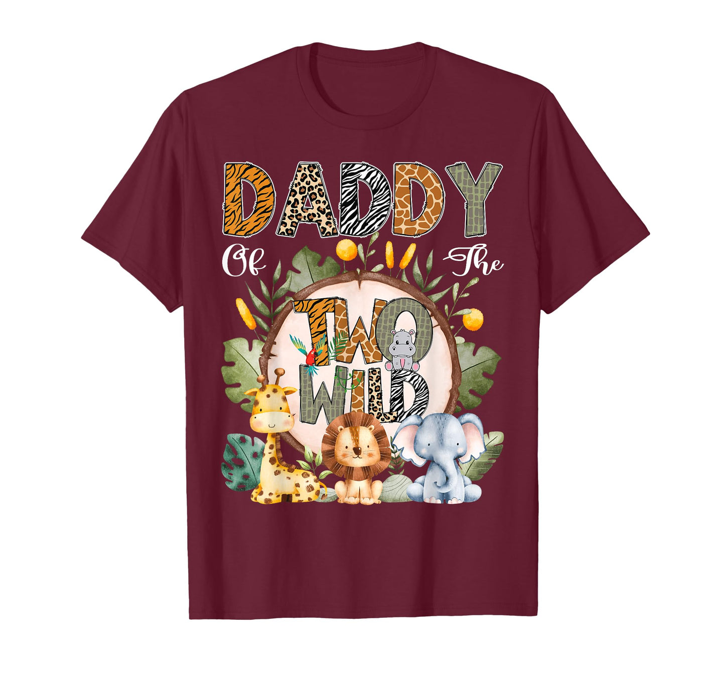 Daddy Of The Two Wild Animal Safari 2Nd Birthday Party T-Shirt