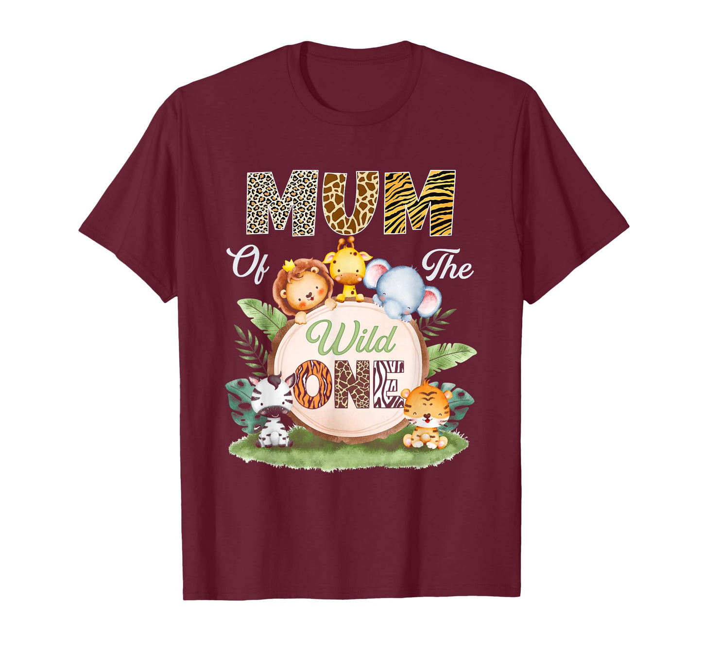 Mum of The Wild One 1St Birthday Kids Safari Jungle T-Shirt