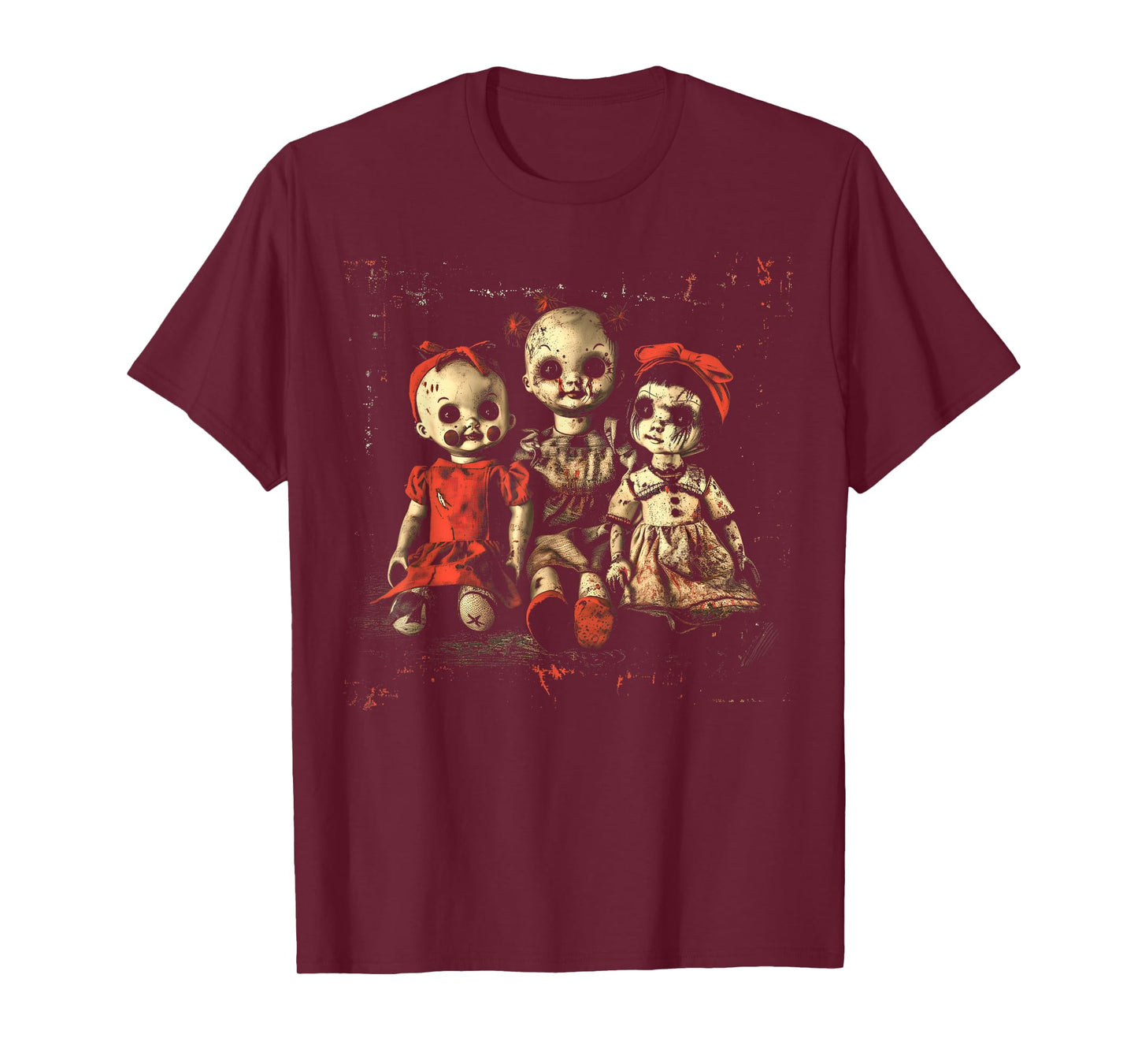 Scary Doll Horror Movie Creepy Haunted Toy Goth Alt Emo T-Shirt