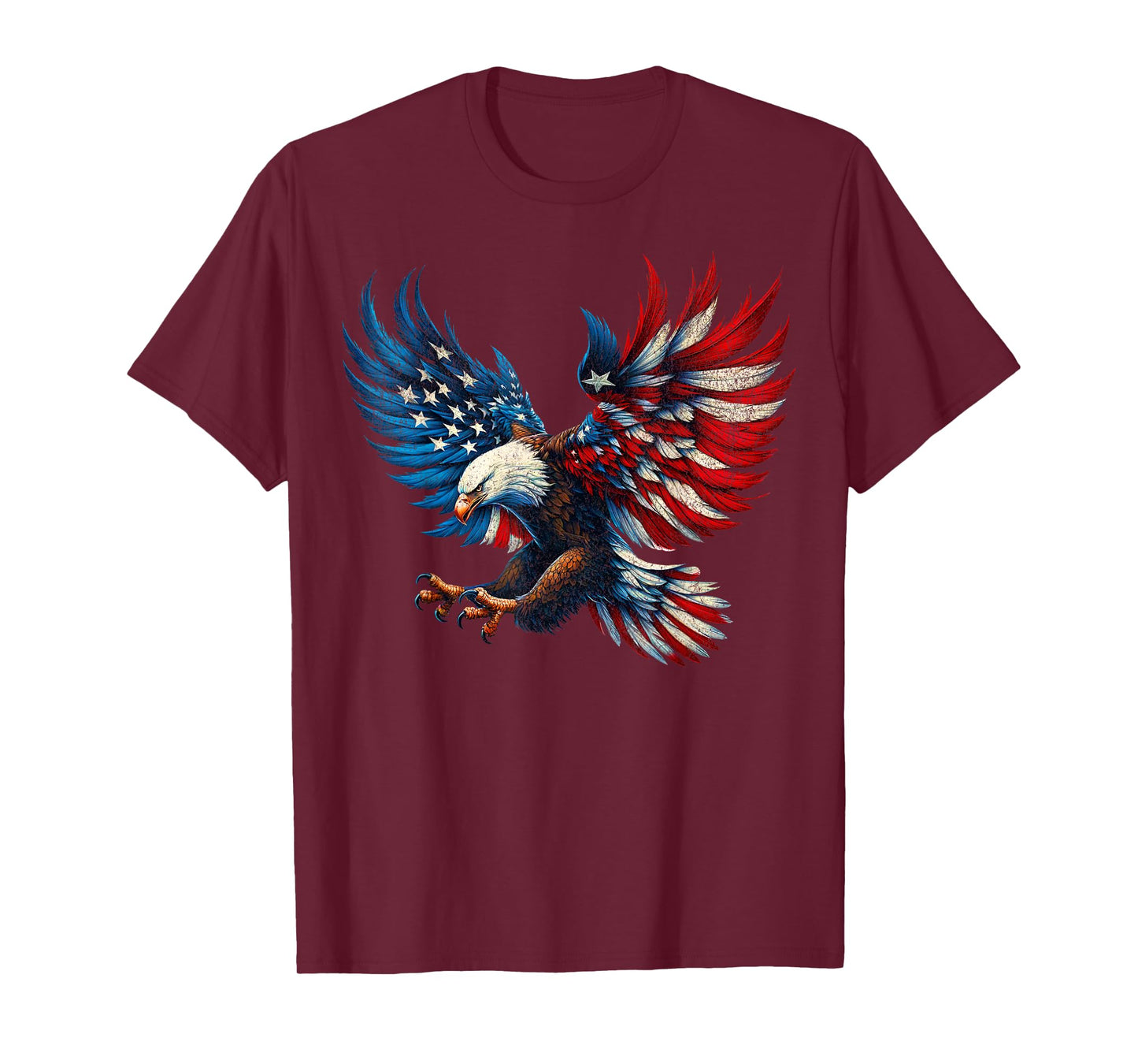 American Flag Bald Eagle Patriotic Eagle 4th of July USA T-Shirt