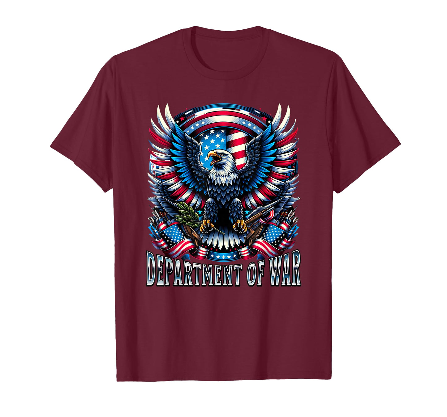 Department of War USA American Flag and Eagle Pride T-Shirt
