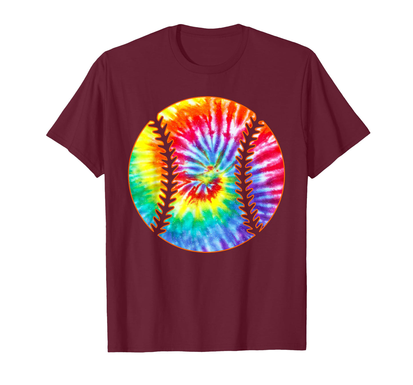 Tie Dye Colorful Baseball Lover Player Cute Tie Dye Baseball T-Shirt