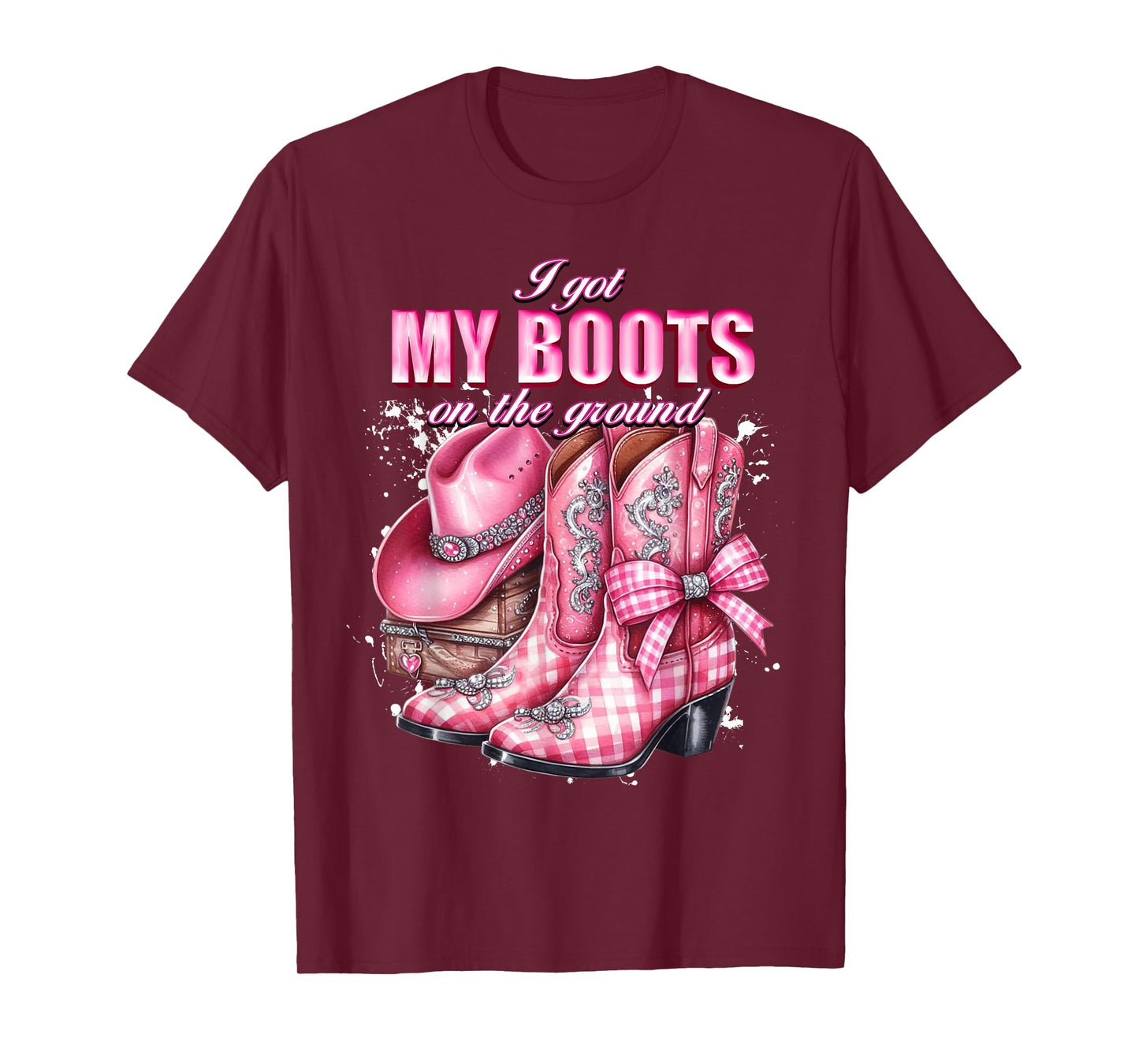 I Got My Boots On The Ground Vintage Design For Women T-Shirt