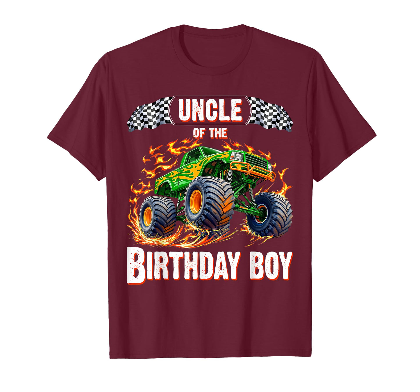 Uncle of the Birthday Boy Monster Truck Birthday T-Shirt