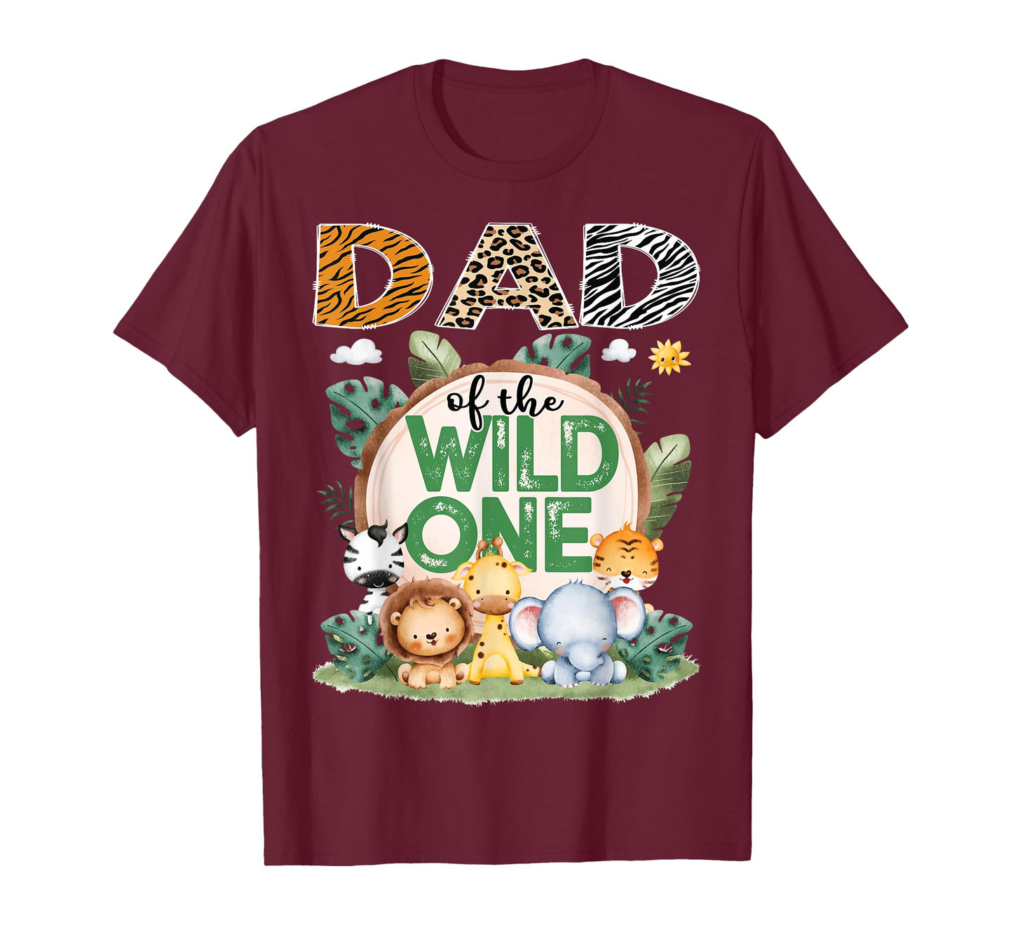 Dad Of The Wild One Safari Jungle 1St Birthday Party T-Shirt
