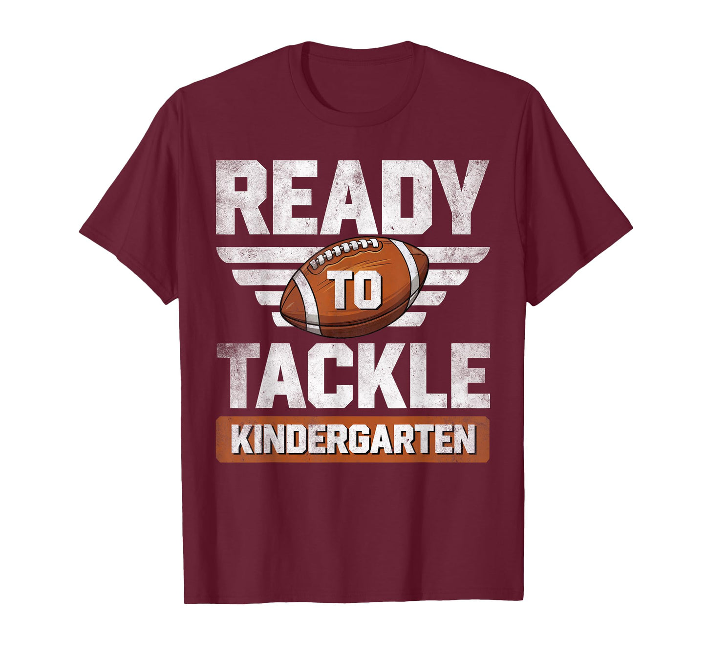 Ready To Tackle Kindergarten Football Back To School Boy Kid T-Shirt