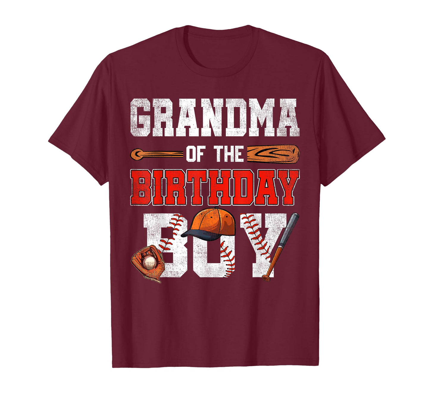 Grandma Of The Birthday Boy Baseball Bday Family T-Shirt