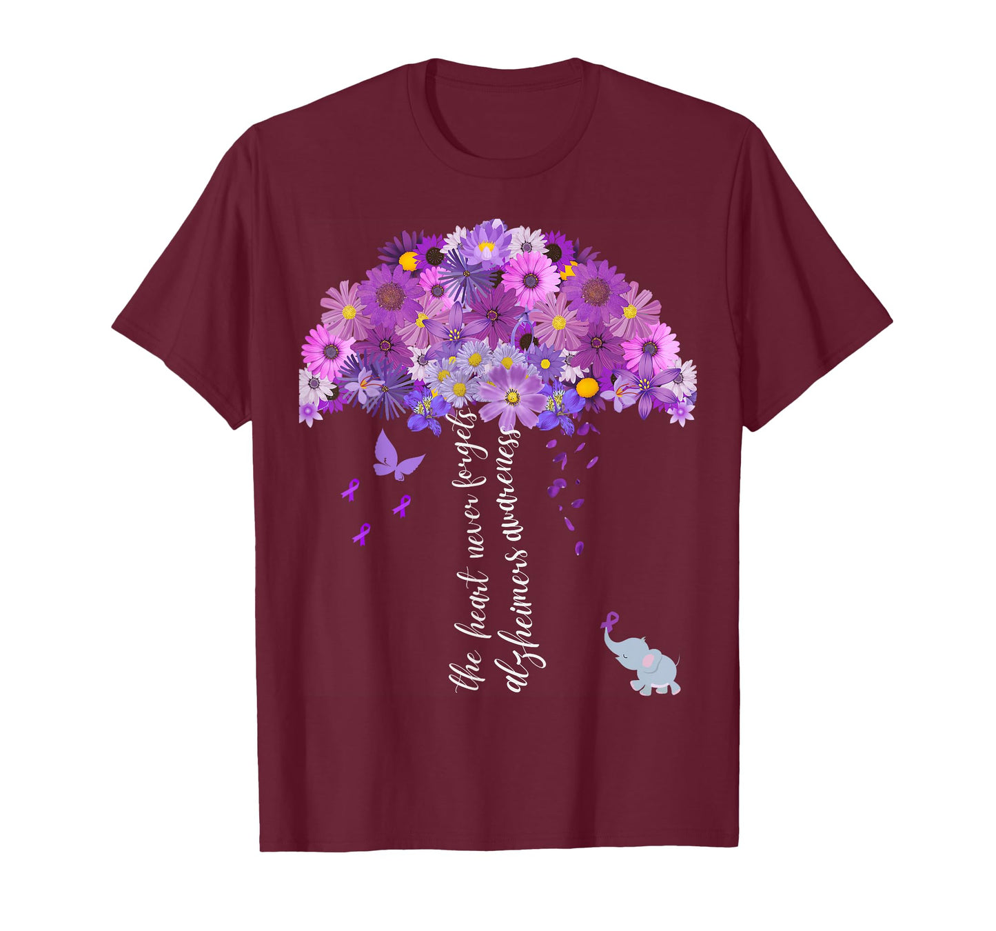 The Heart Never Forgets Dementia Alzheimer's Awareness T-Shirt