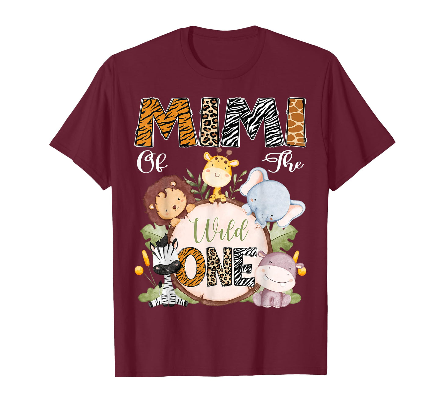 Mimi Of The Wild One 1St Birthday Safari Woodland T-Shirt