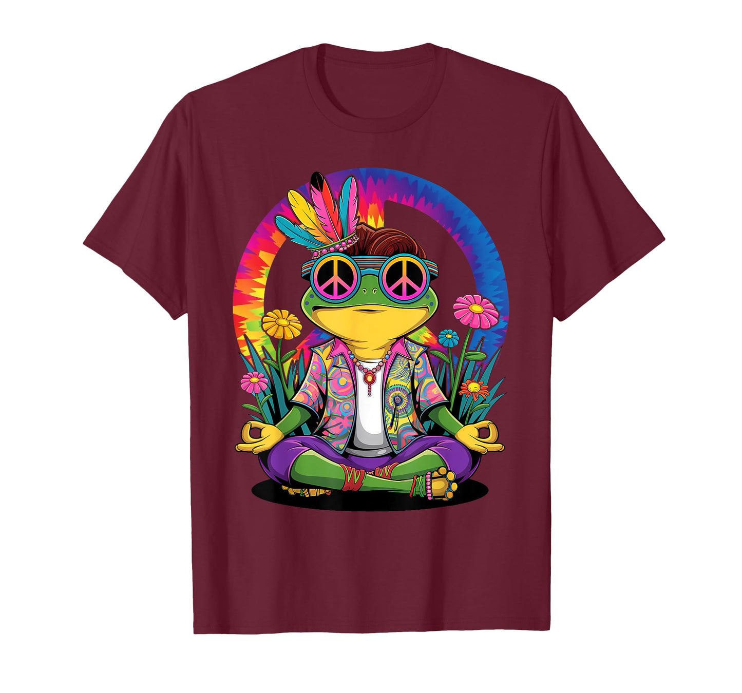 Frog Peace Sign Hippie Frog T-Shirt