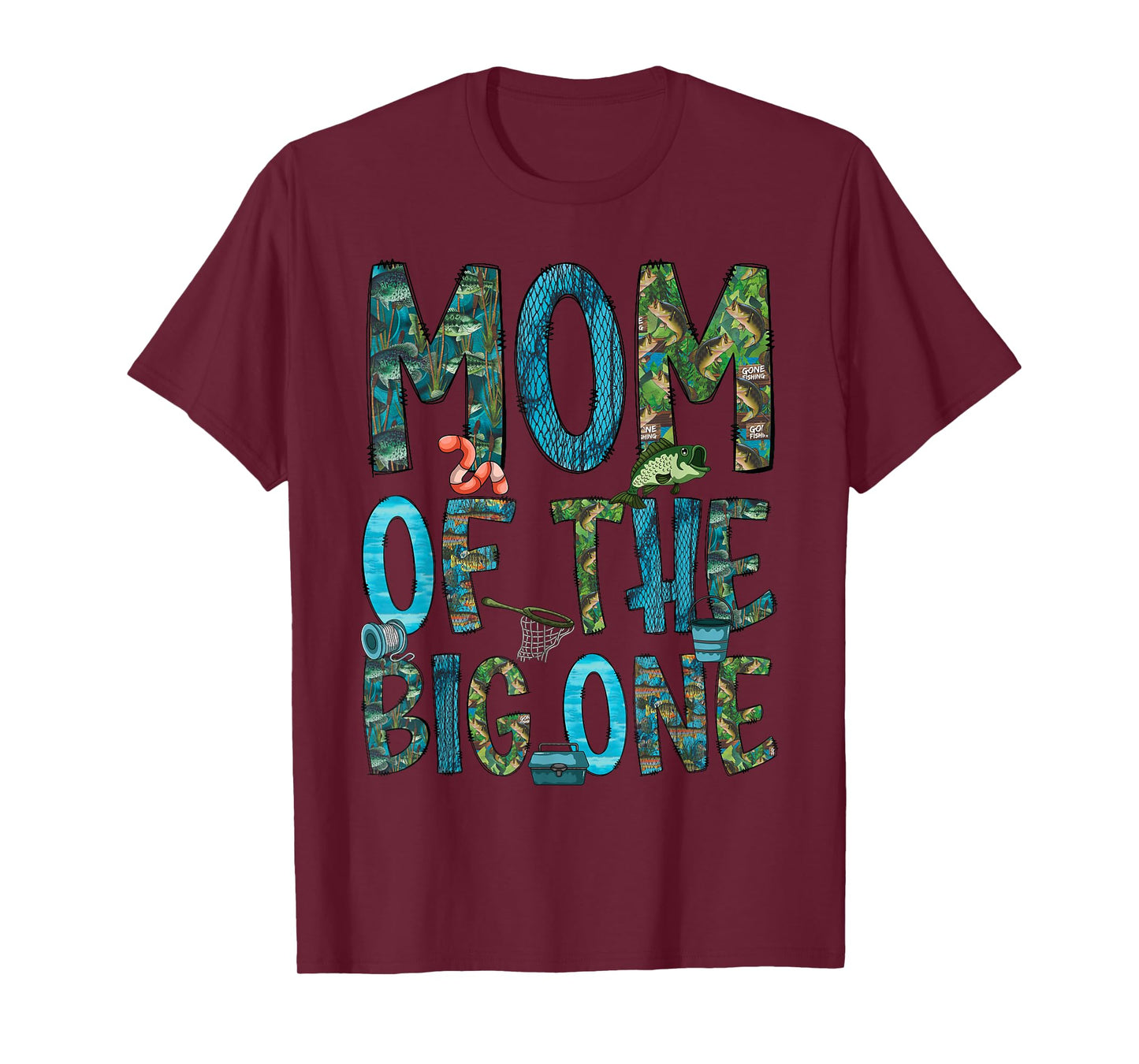 Mom Of The Big One 1st Birthday Party Fishing Matching T-Shirt