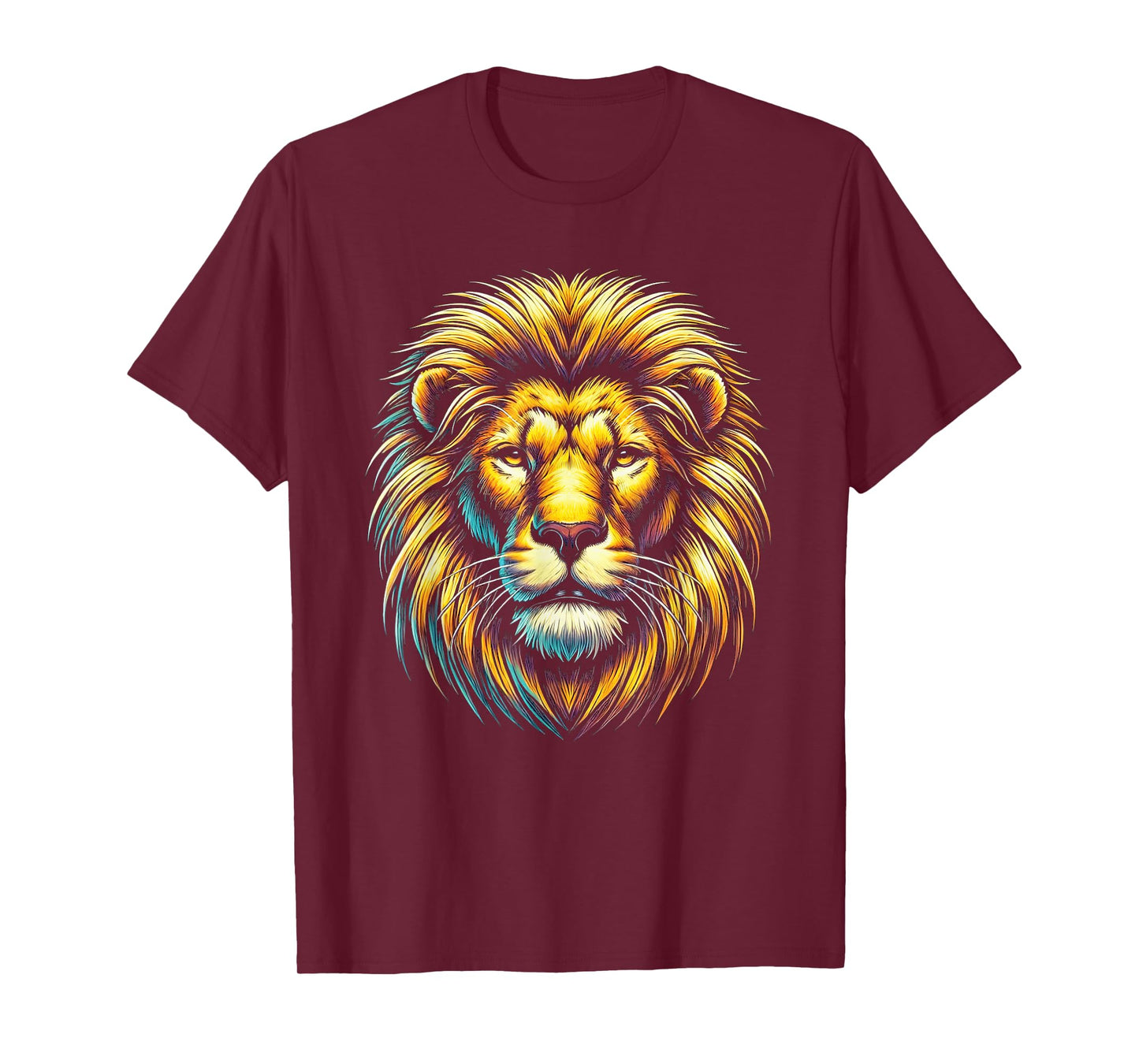Gift for Lion Lovers Men Women Kids Calm Relaxed Lion Face T-Shirt