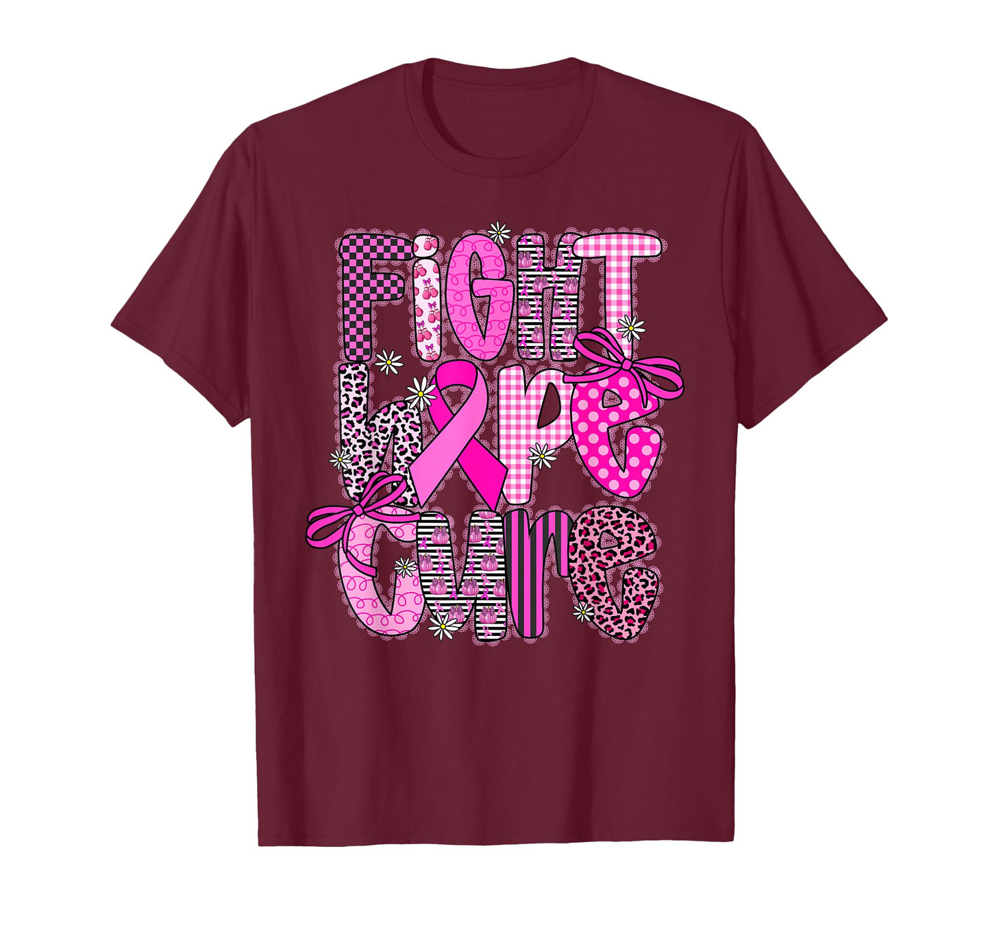 Fight Hope Cure in October We Wear Pink Breast Cancer T-Shirt