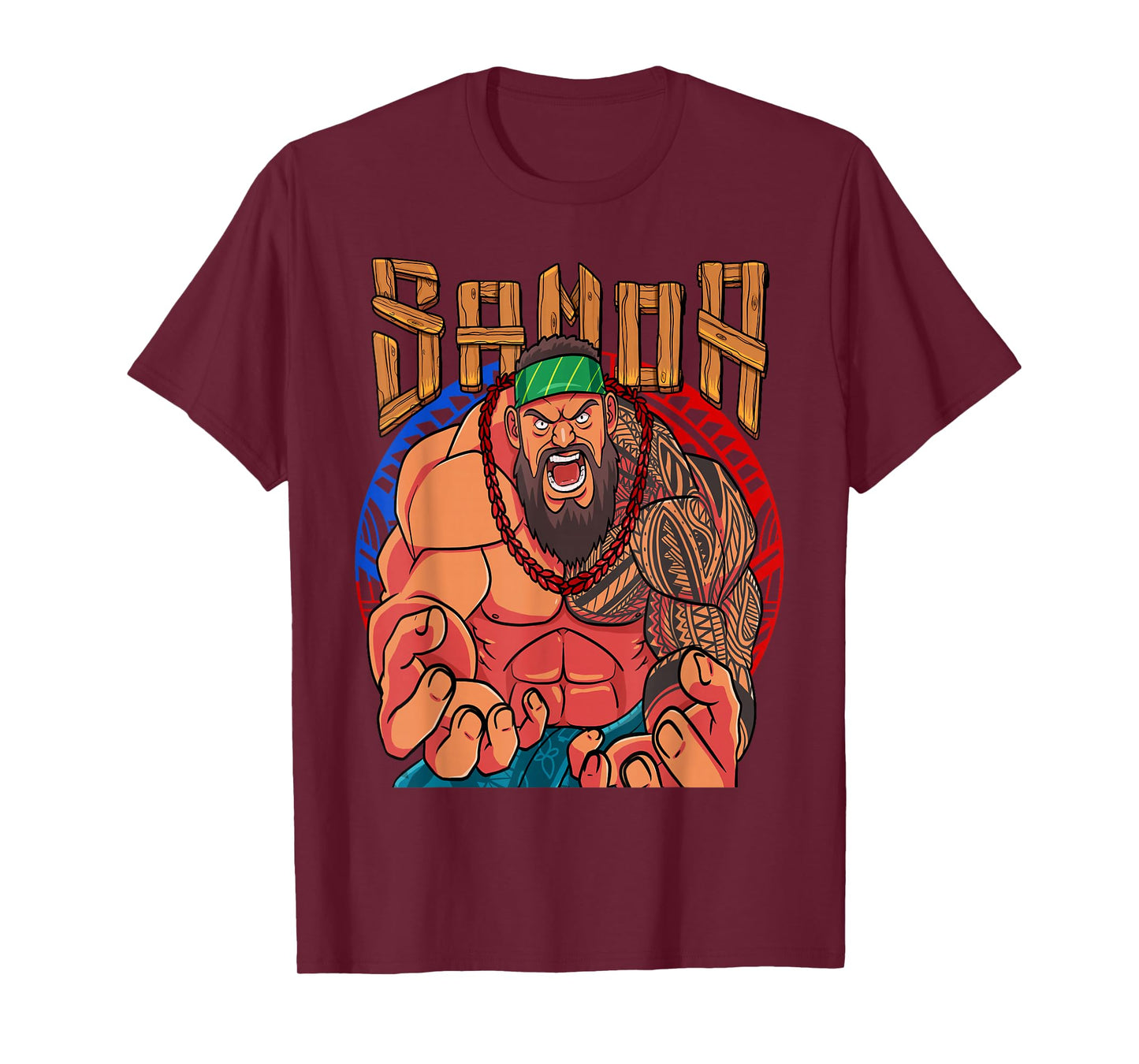 Samoan Pride Polynesian Warrior Samoa Flag T-Shirt