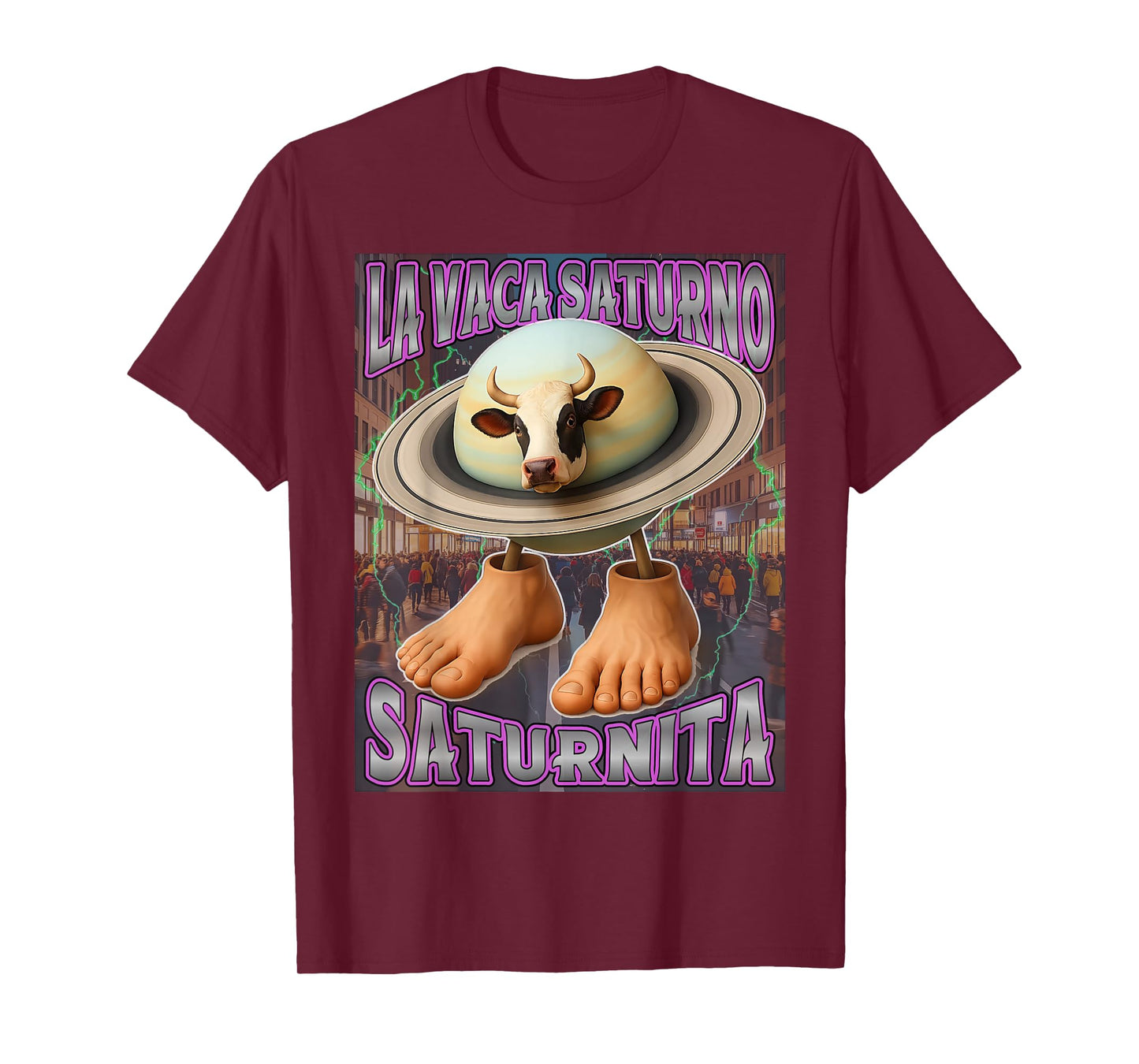 Saturnita La Vaca Saturno Italian Brainrot Birthday for Kids T-Shirt