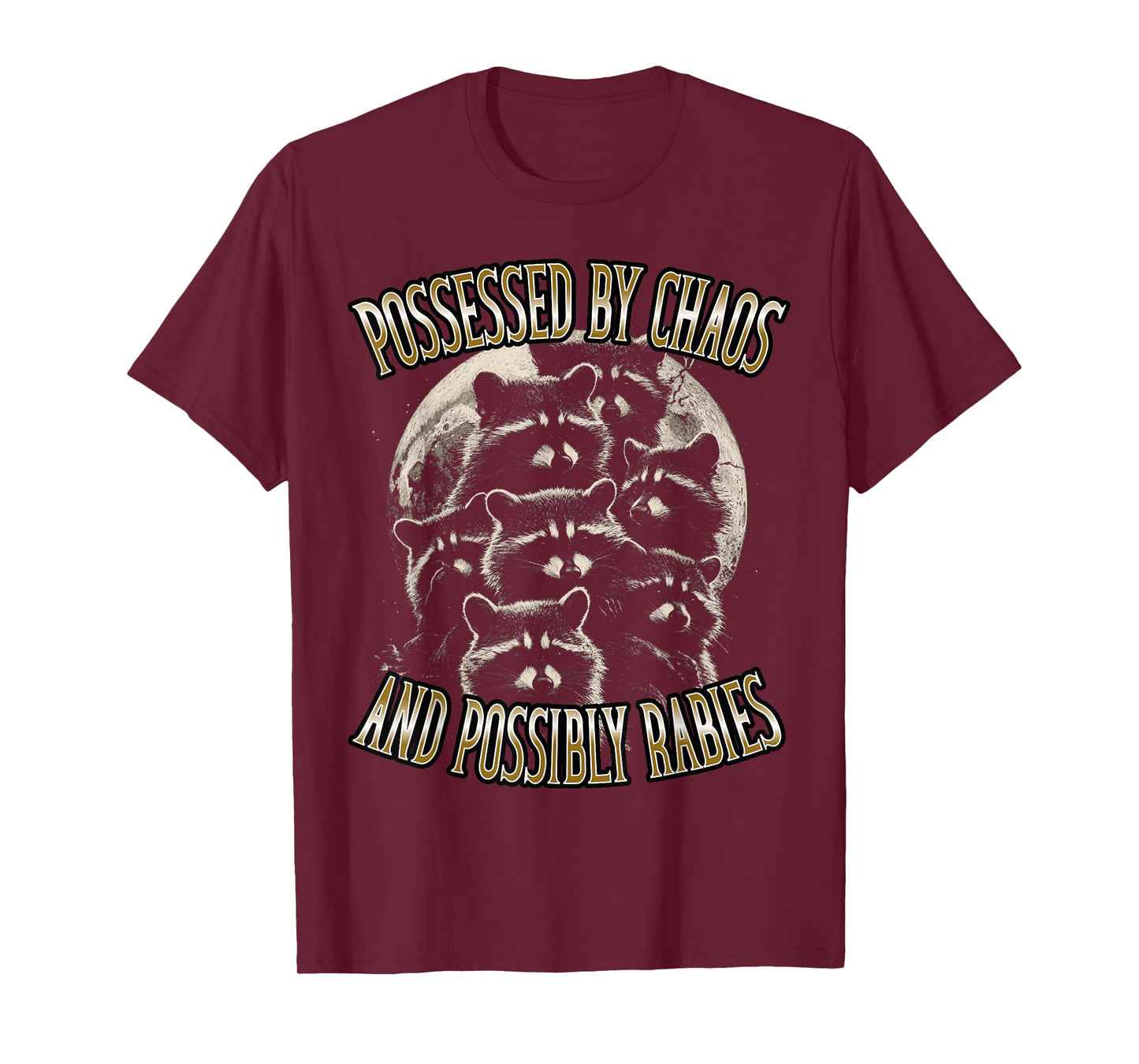Possessed By Chaos And Possibly Rabies Funny Raccoon Men T-Shirt