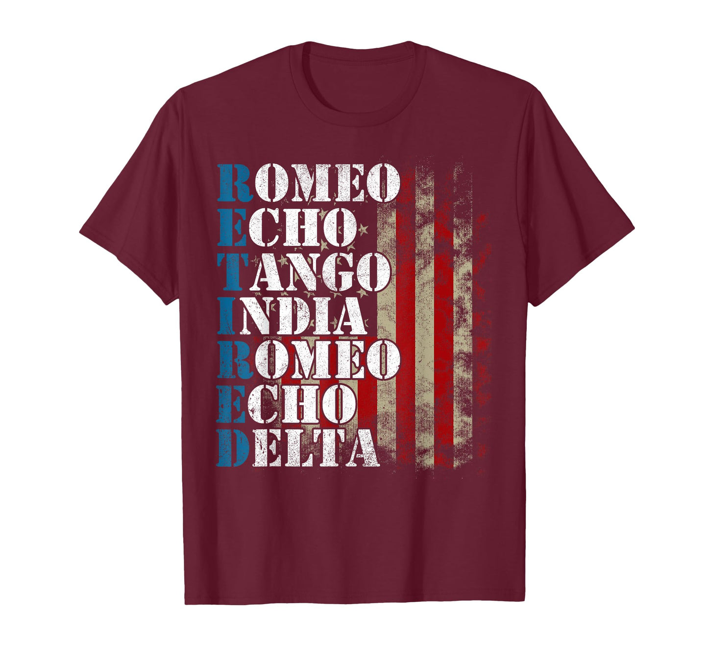 Phonetic Alphabet Retired Veteran Retirement Army Military T-Shirt