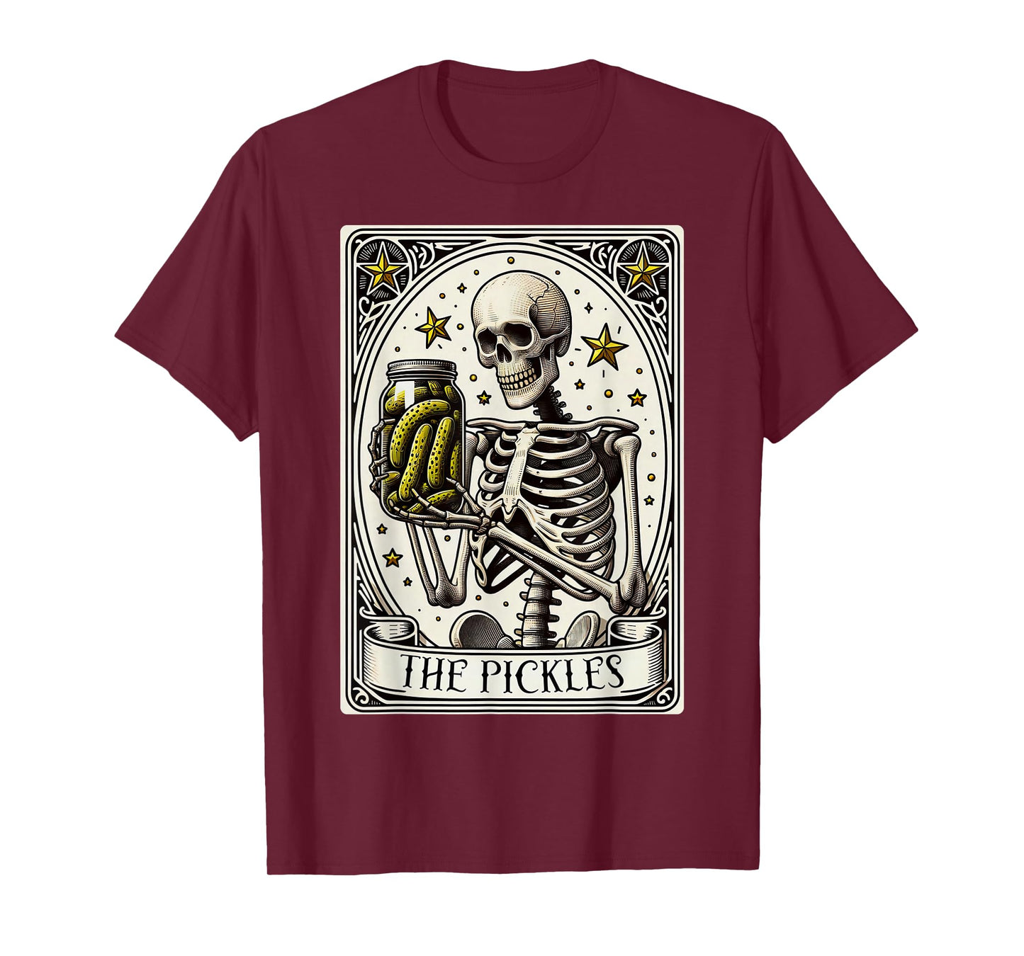The Pickles Tarot Card Skeleton Canning Season Gardener T-Shirt