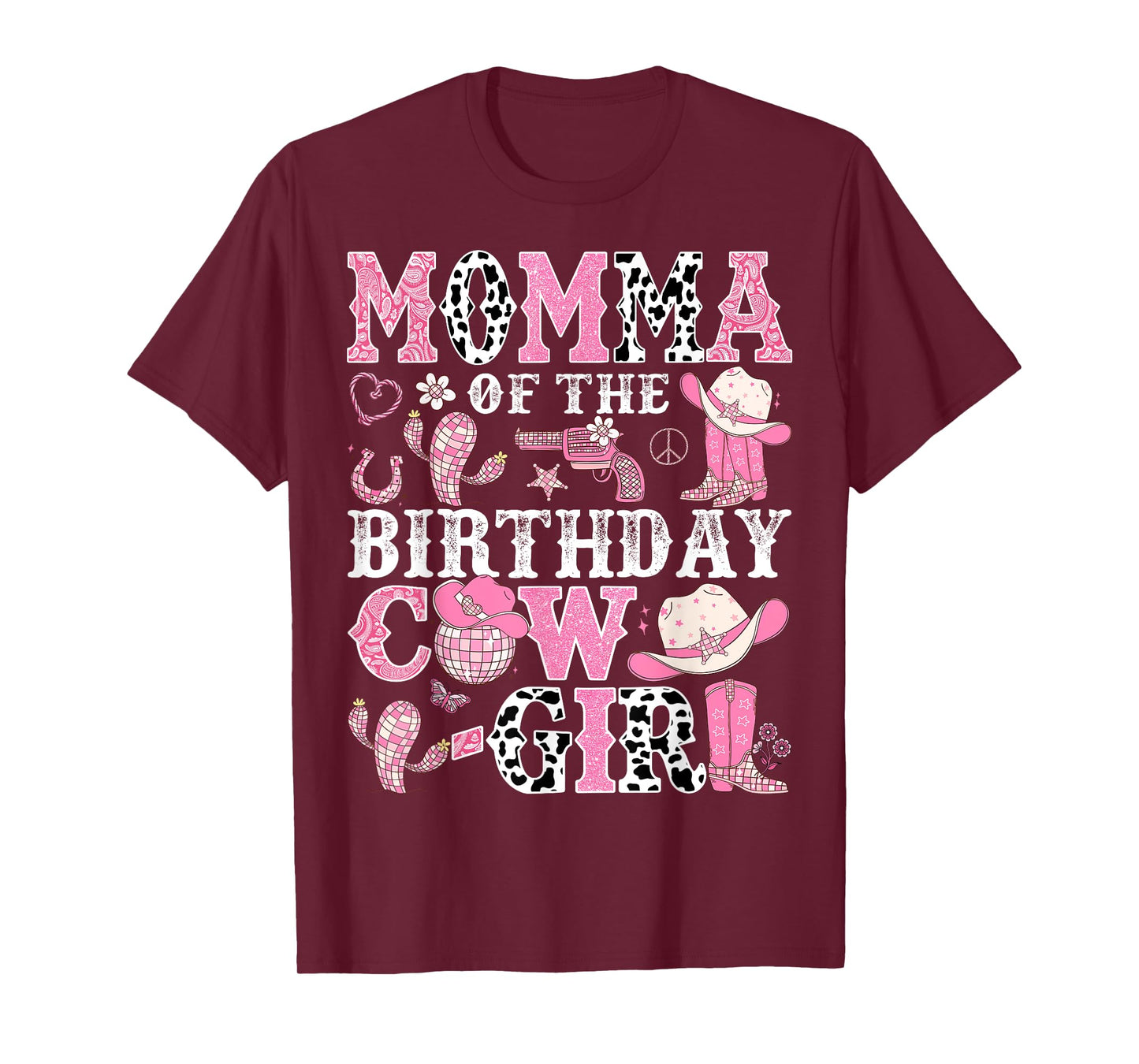 Momma Of The Birthday Cow-Girl Rodeo CowGirl Birthday T-Shirt