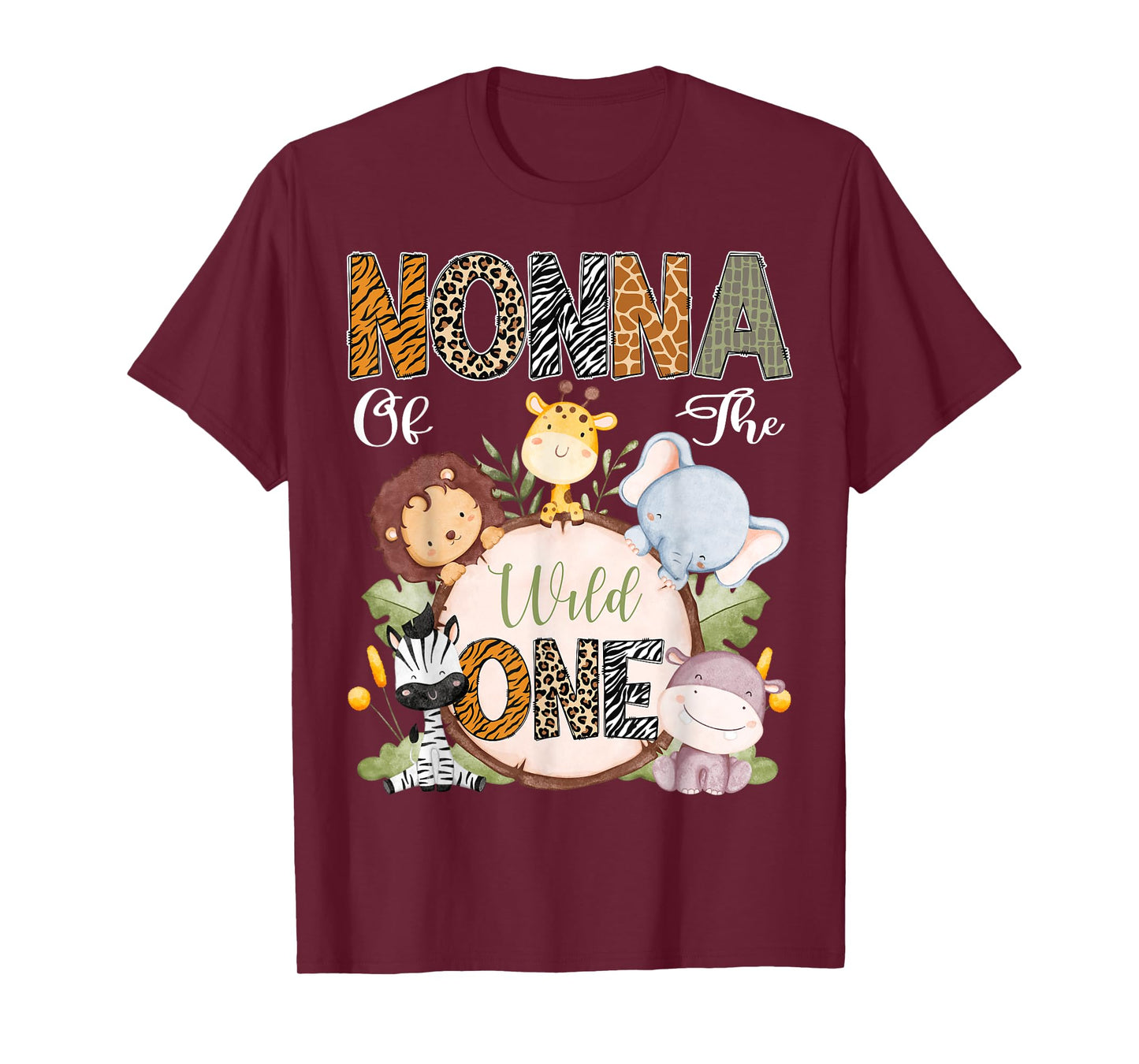 Nonna Of The Wild One 1St Birthday Safari Woodland T-Shirt