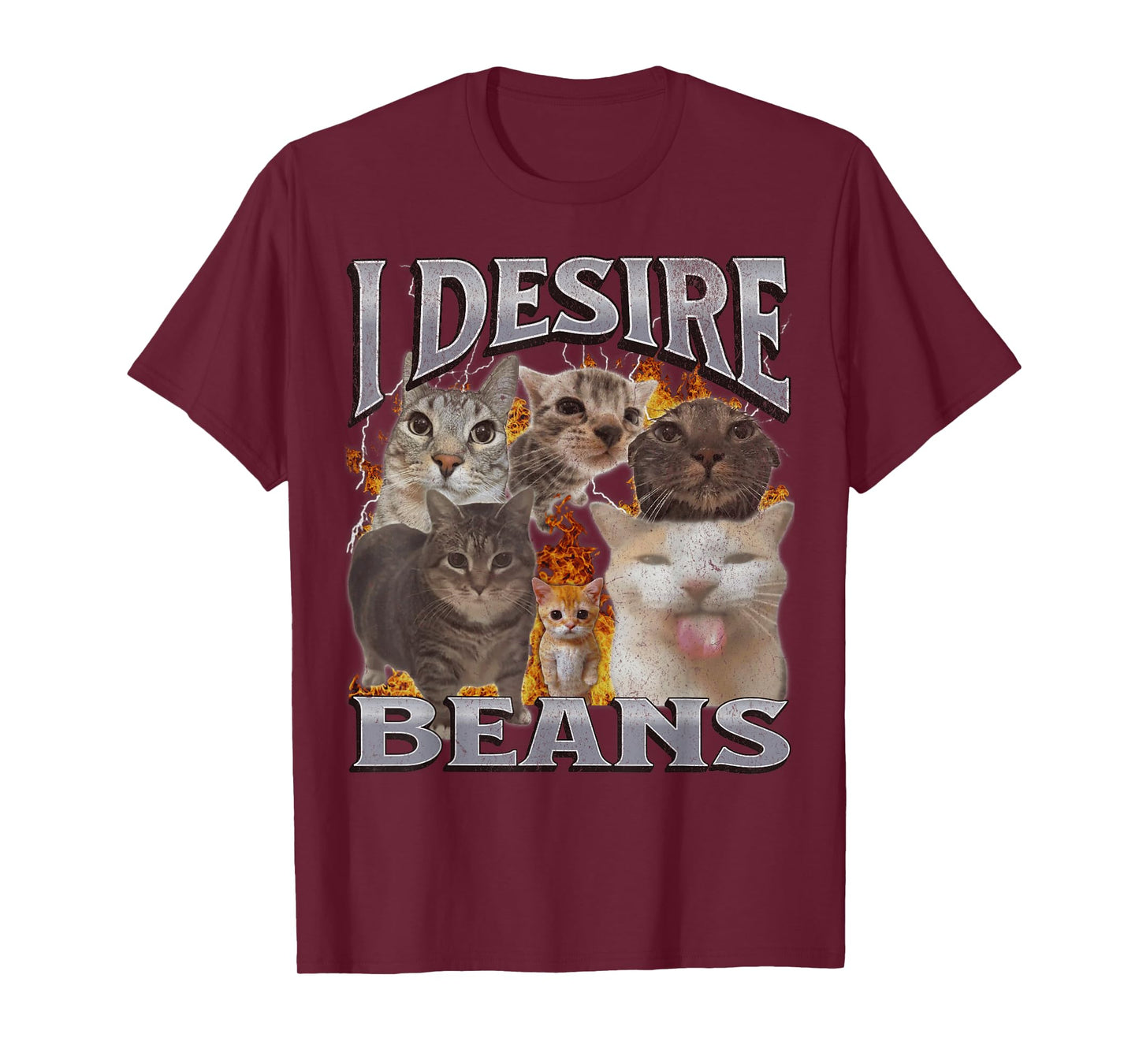 Beans Funny Cat Meme Bootleg Graphic T-Shirt