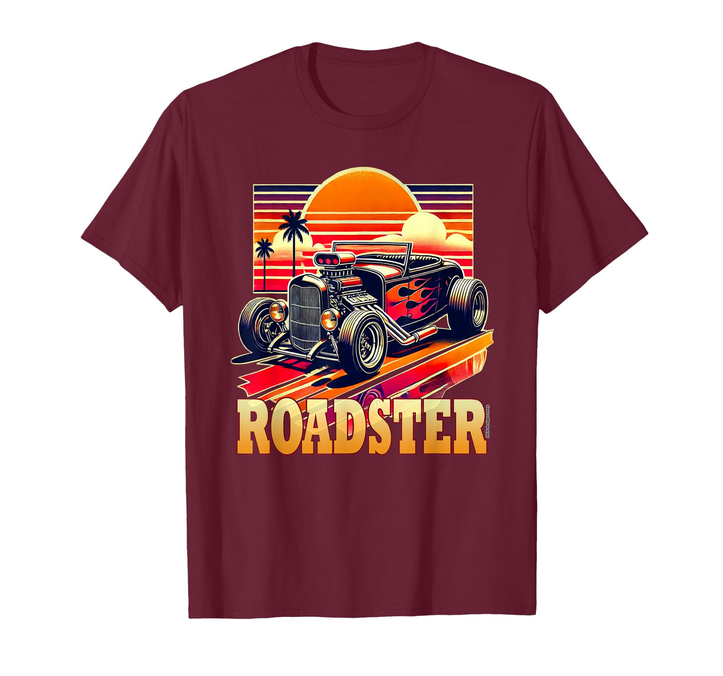 Retro Vintage 80s Roadster Car Street Rod Classic Dad Race T-Shirt