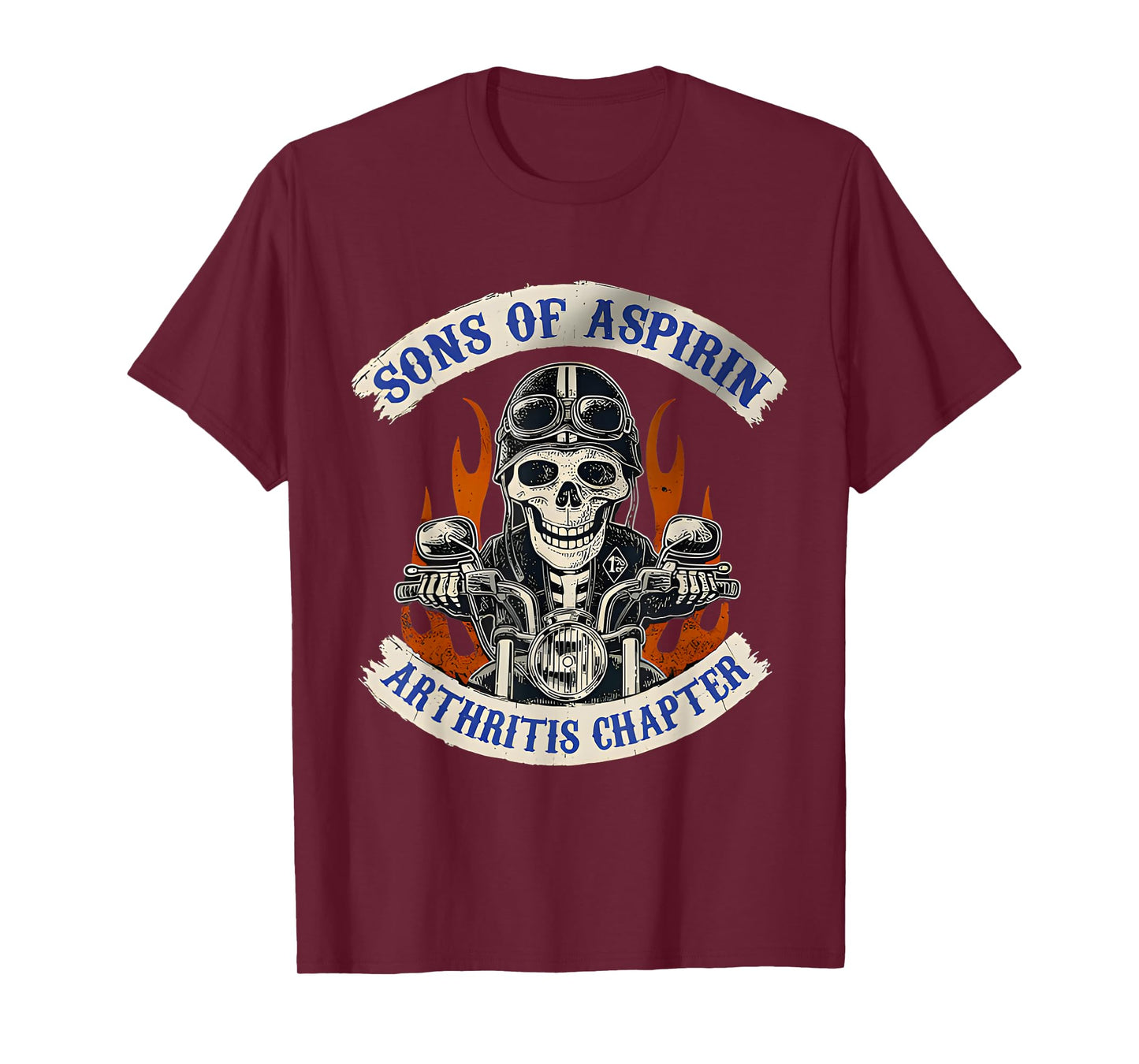 Sons of Aspirin Arthritis Chapter Men Women Funny Biker T-Shirt
