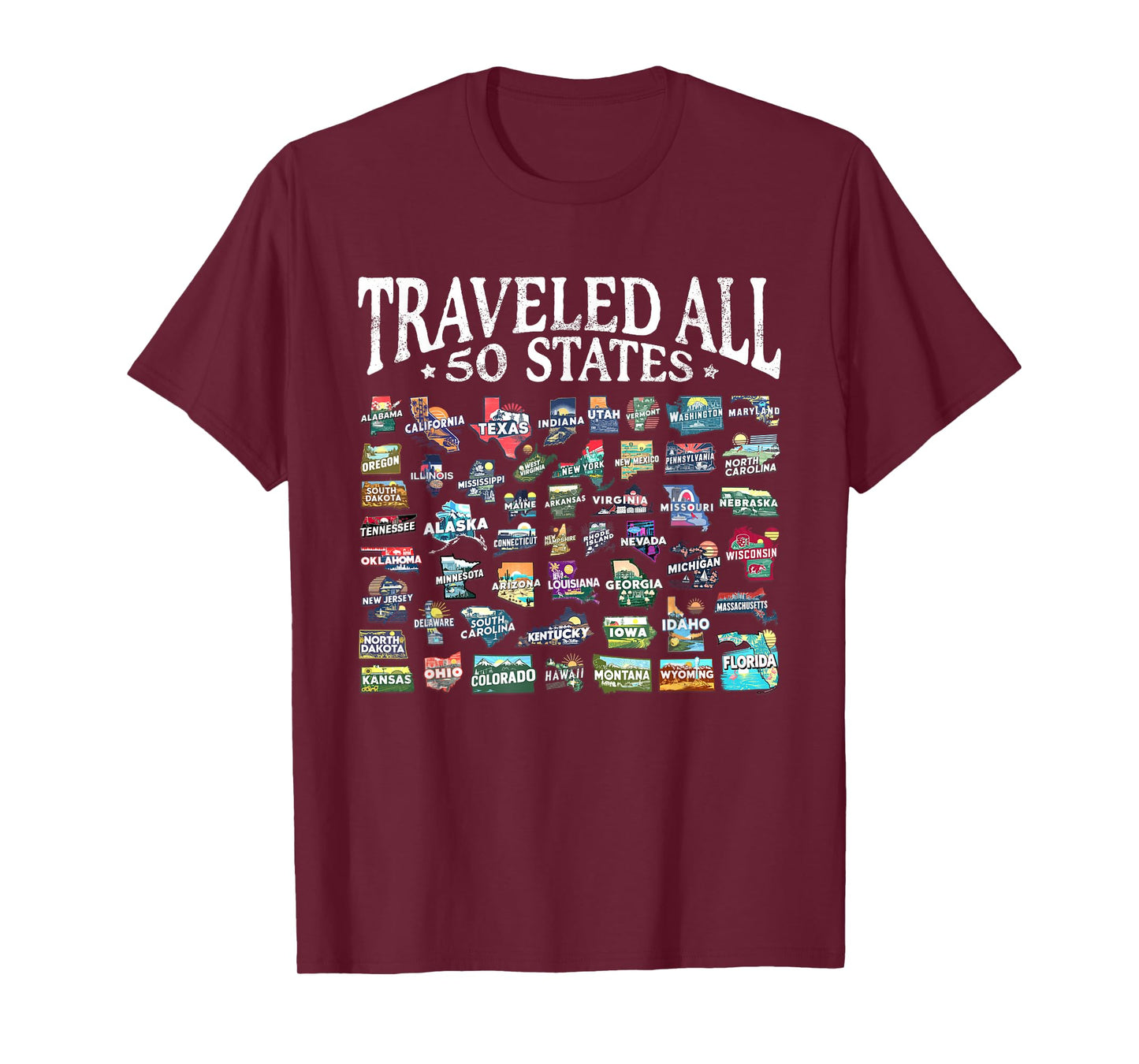 Traveled All 50 States Achievement Fifty Club T-Shirt