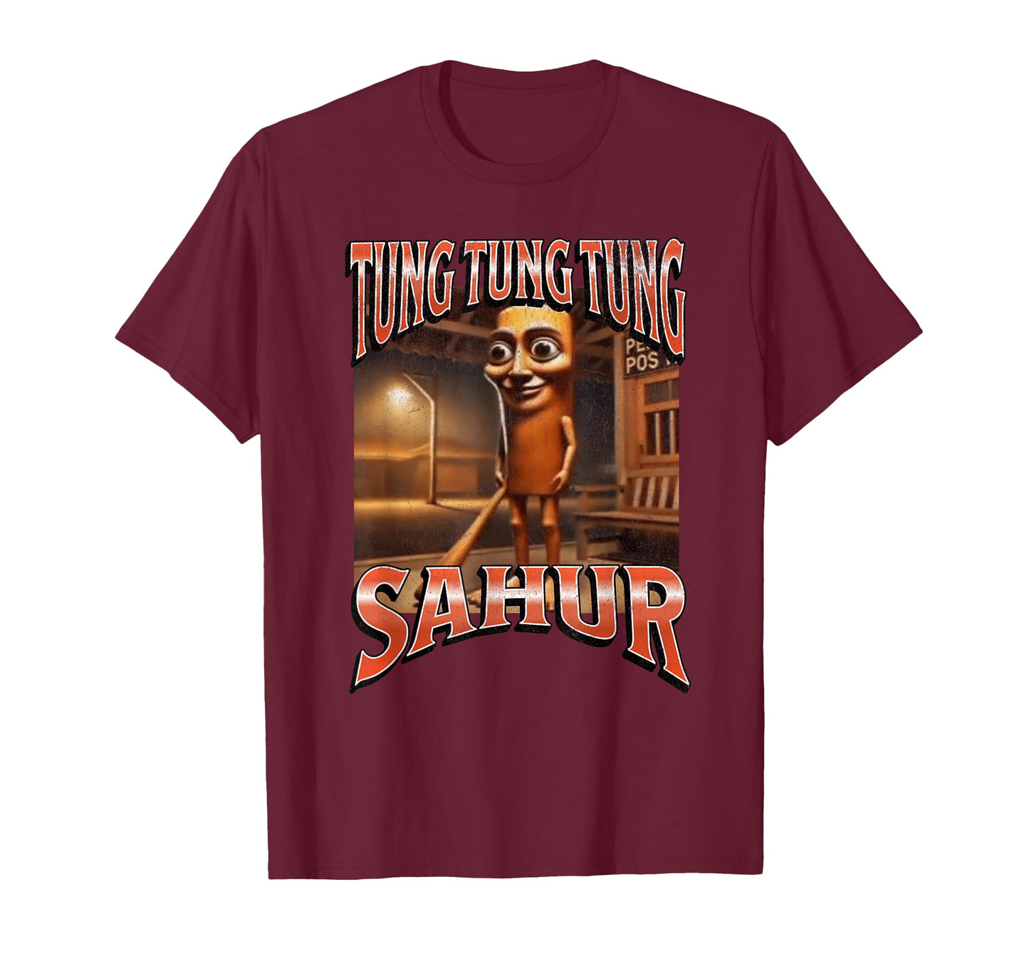 Tung Tung Sahur Funny Italian Brainrot Meme Graphic T-Shirt